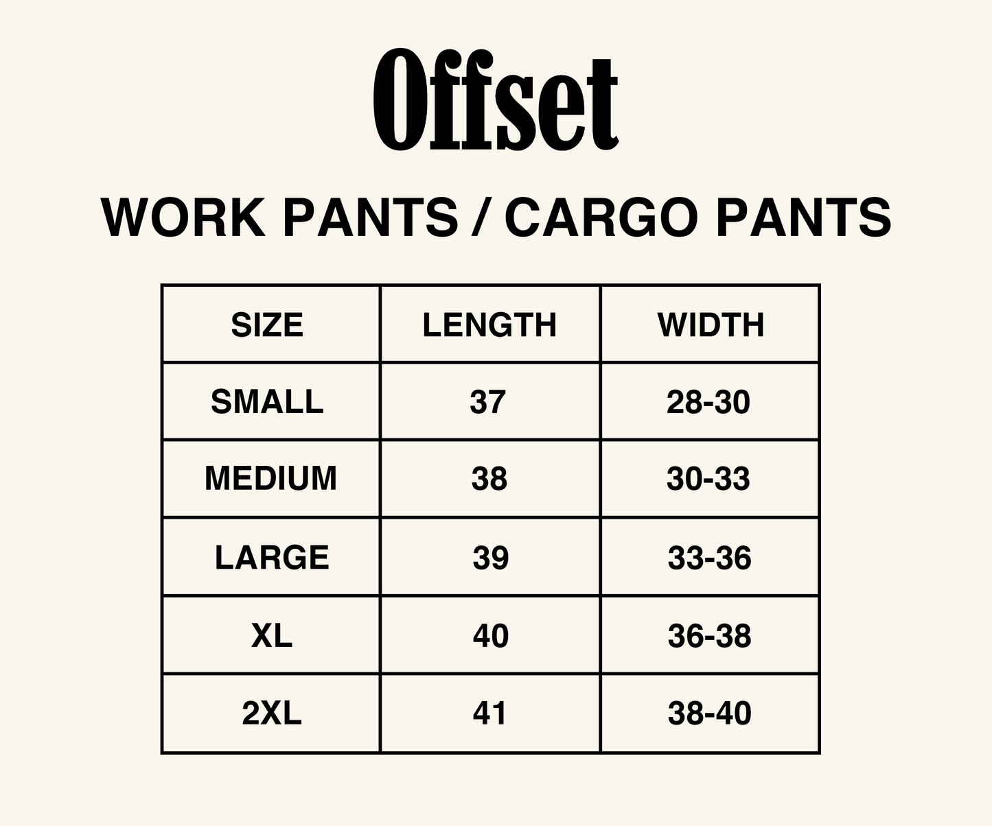 Cargo Pants (Off White)