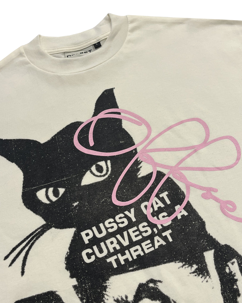 Pussycat Cropped Tee (Off White)