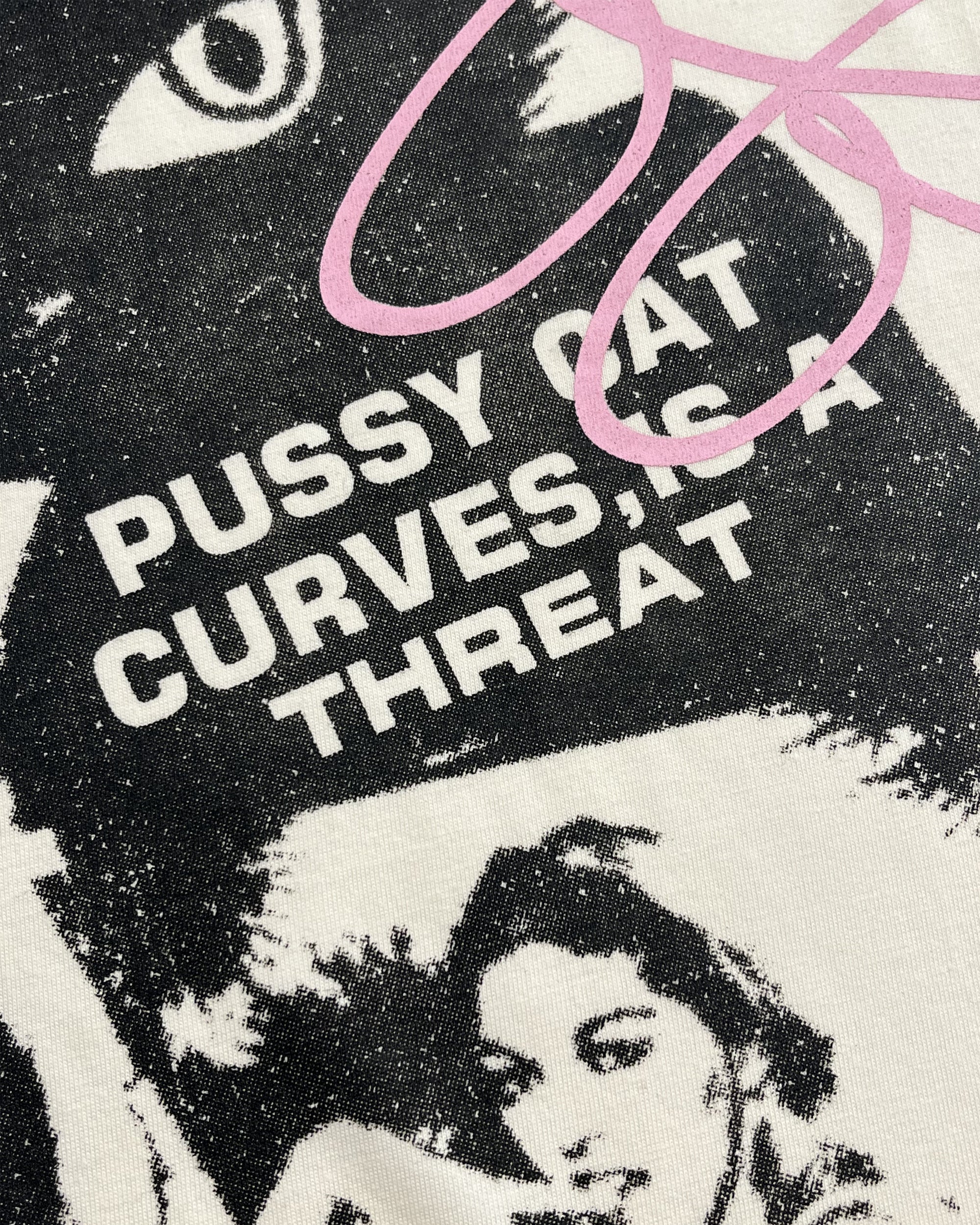 Pussycat Cropped Tee (Off White)