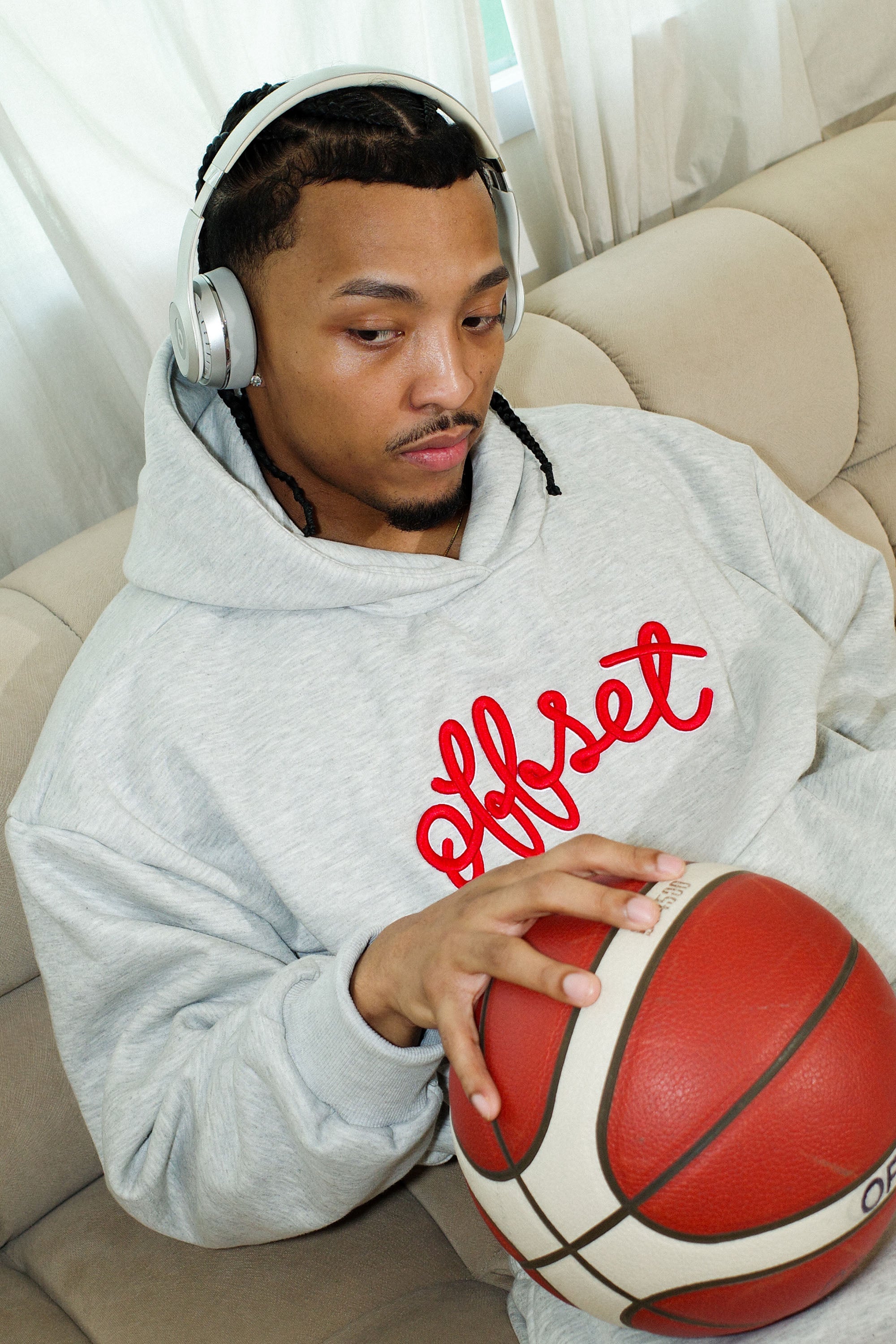 Loop Cropped Hoodie (Heather Grey)