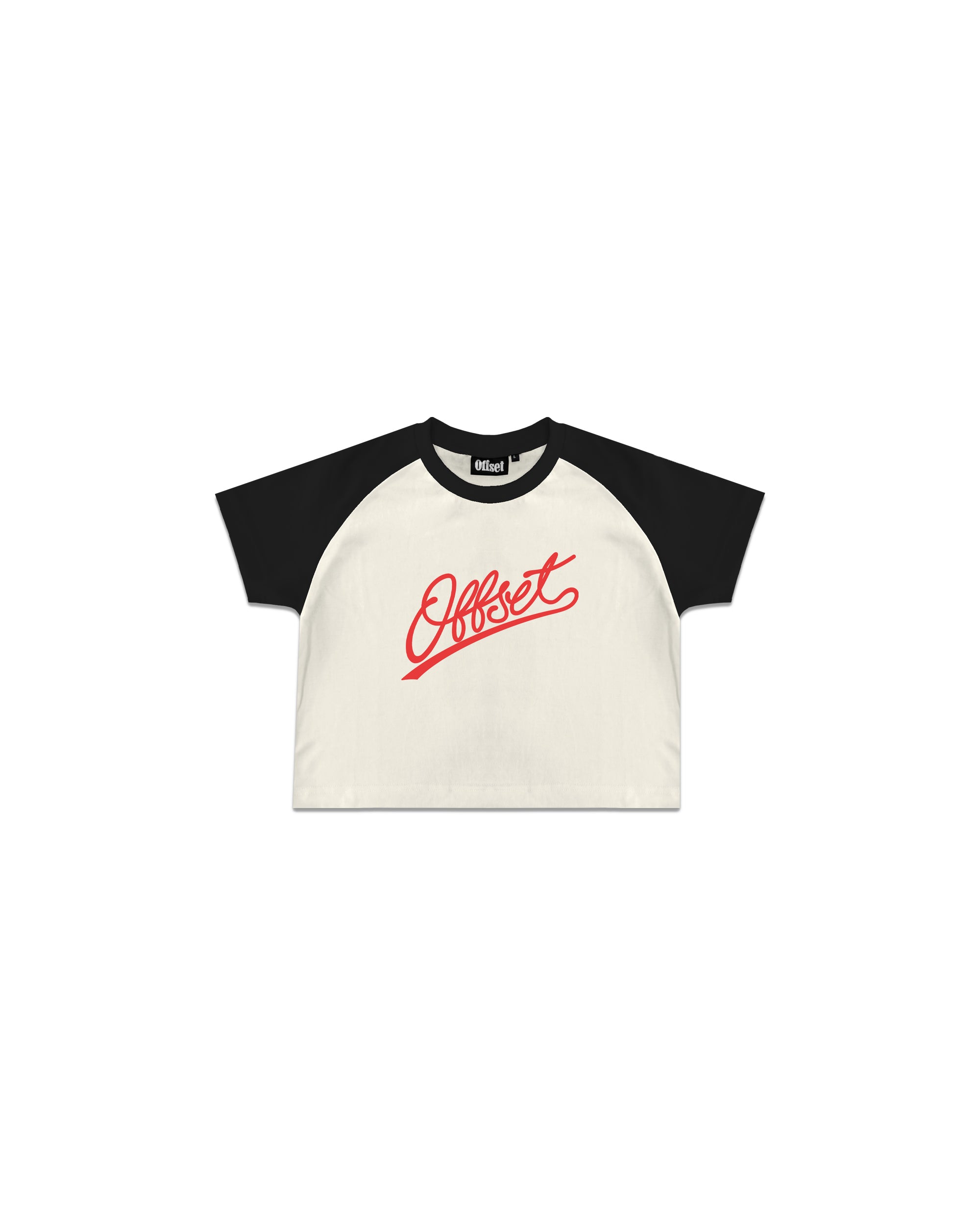 Script Raglan Baby Tee (Black)