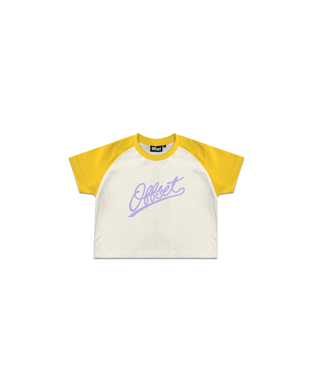 Script Raglan Baby Tee (Yellow)