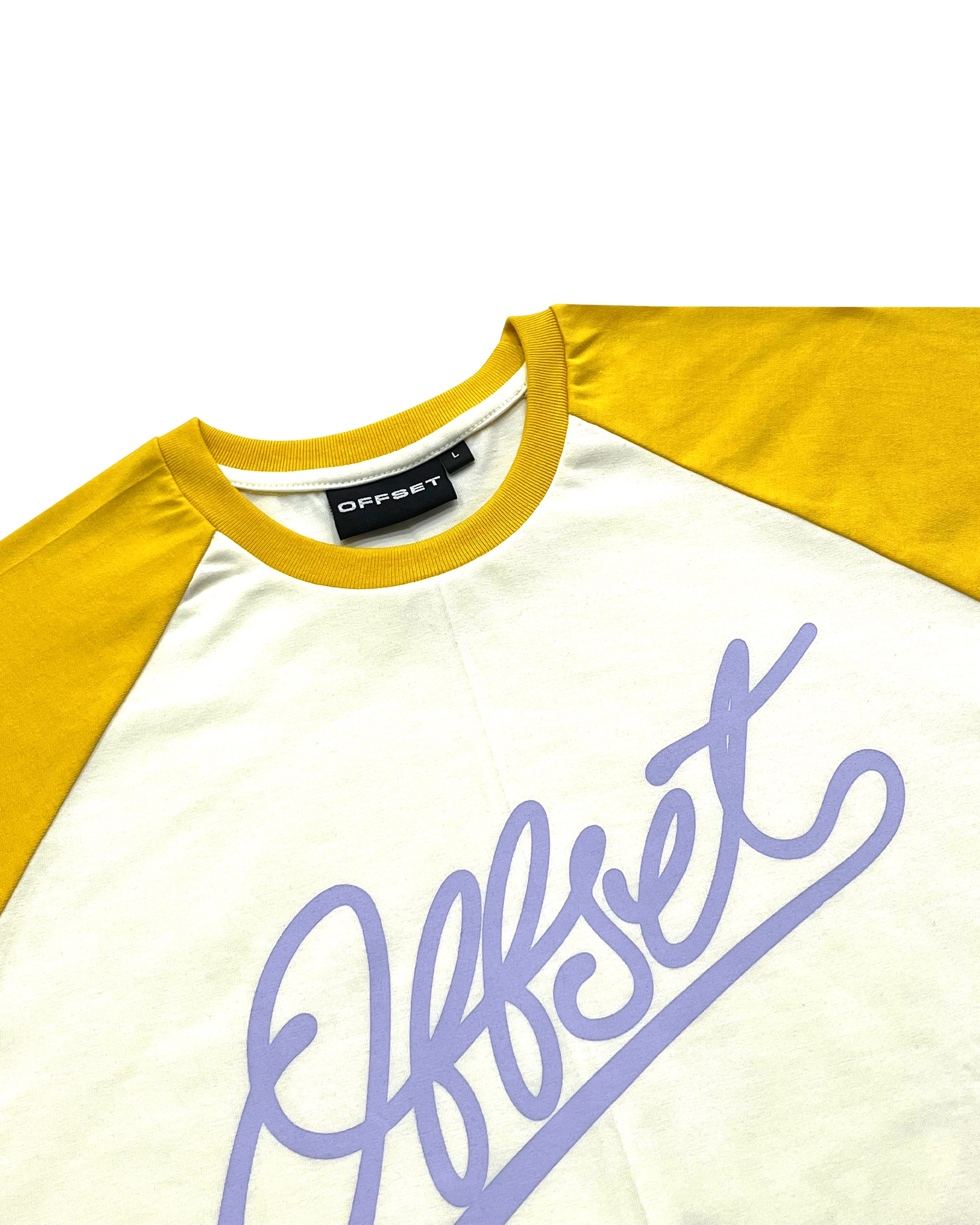 Script Raglan Baby Tee (Yellow)