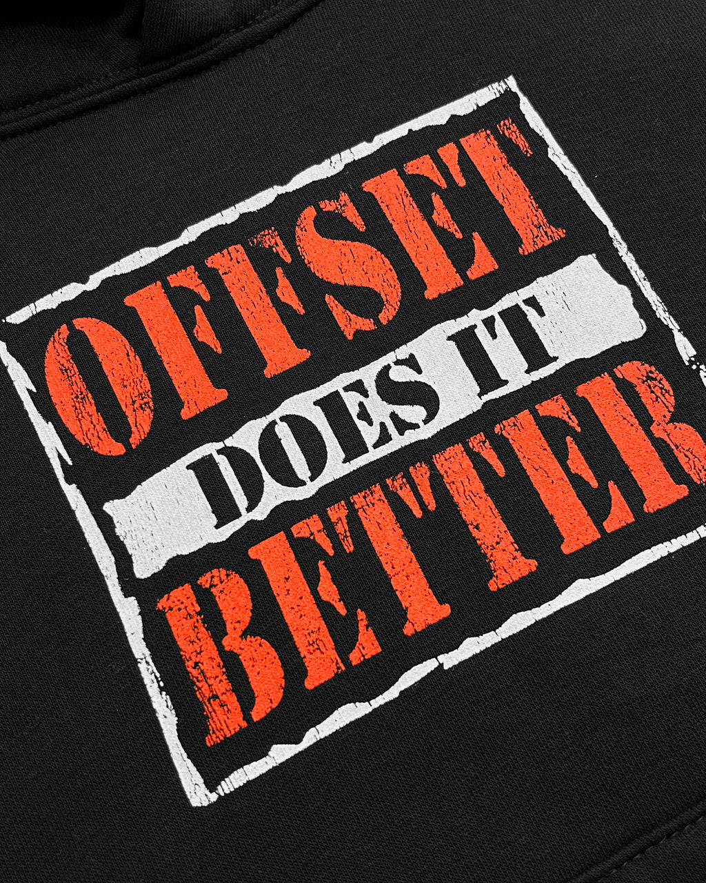 Raw Cropped Hoodie (Black)