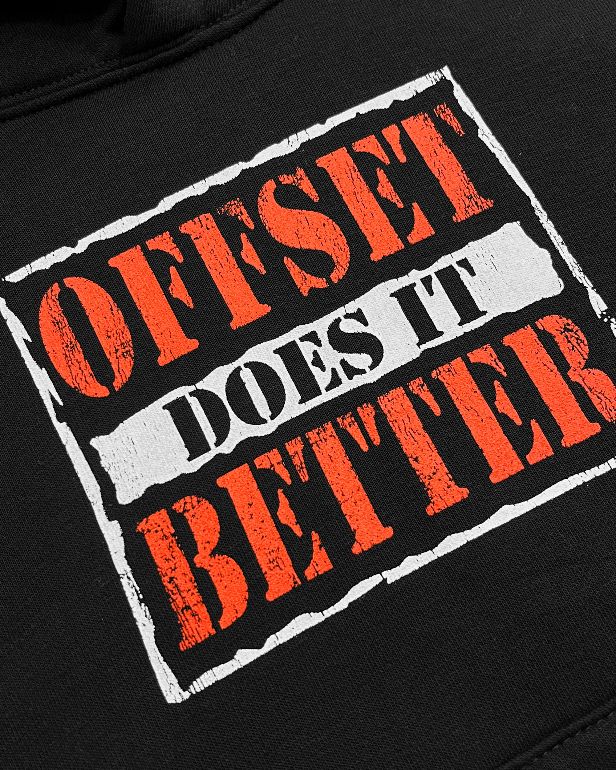 Raw Cropped Hoodie (Black)