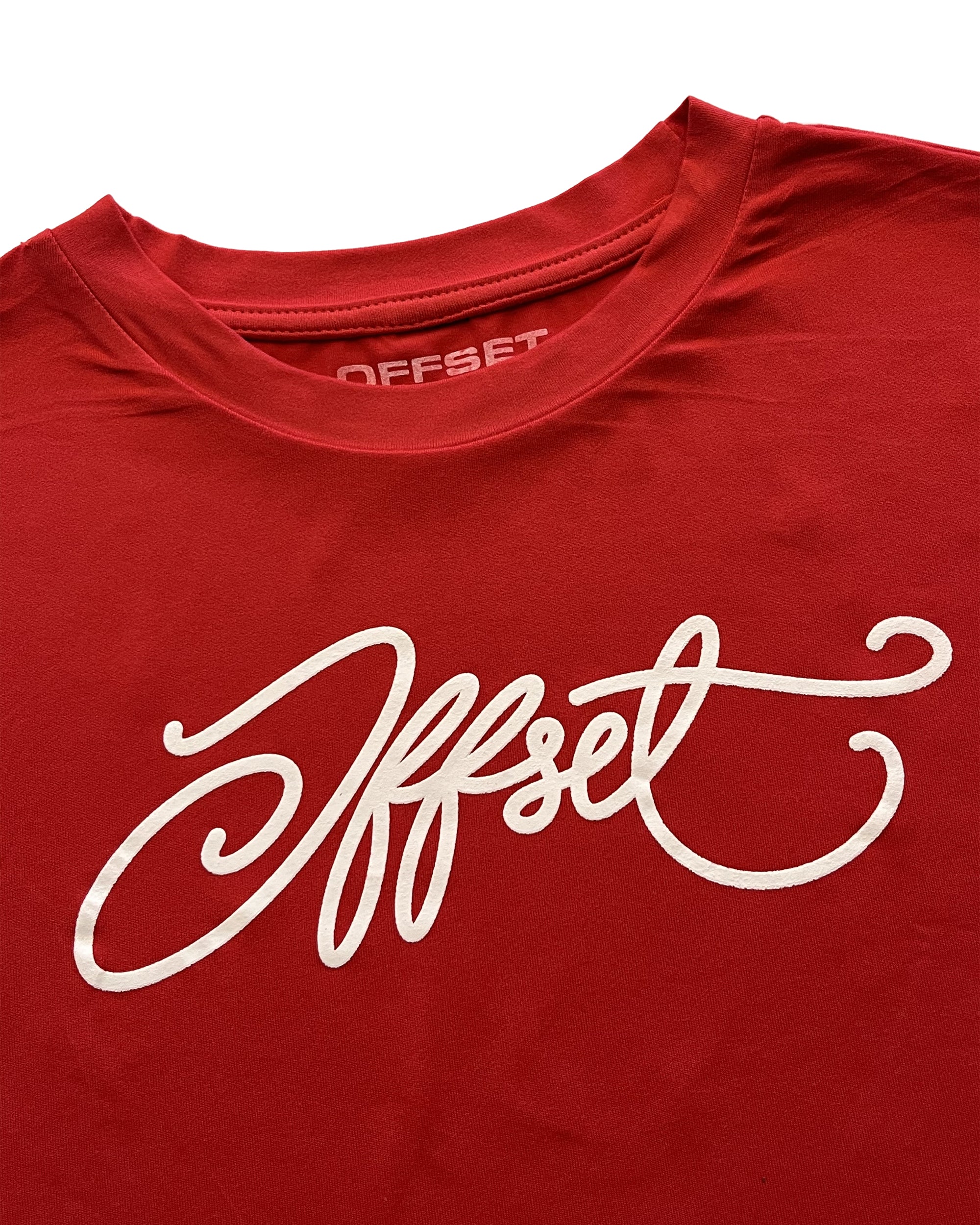 Script Fitted Baby Tee (Red)