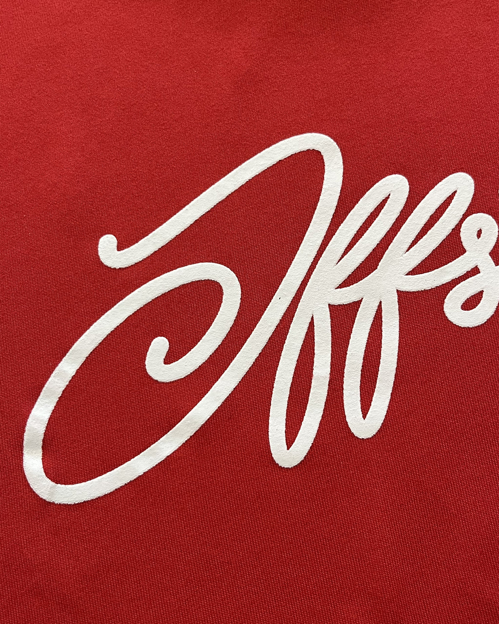 Script Fitted Baby Tee (Red)