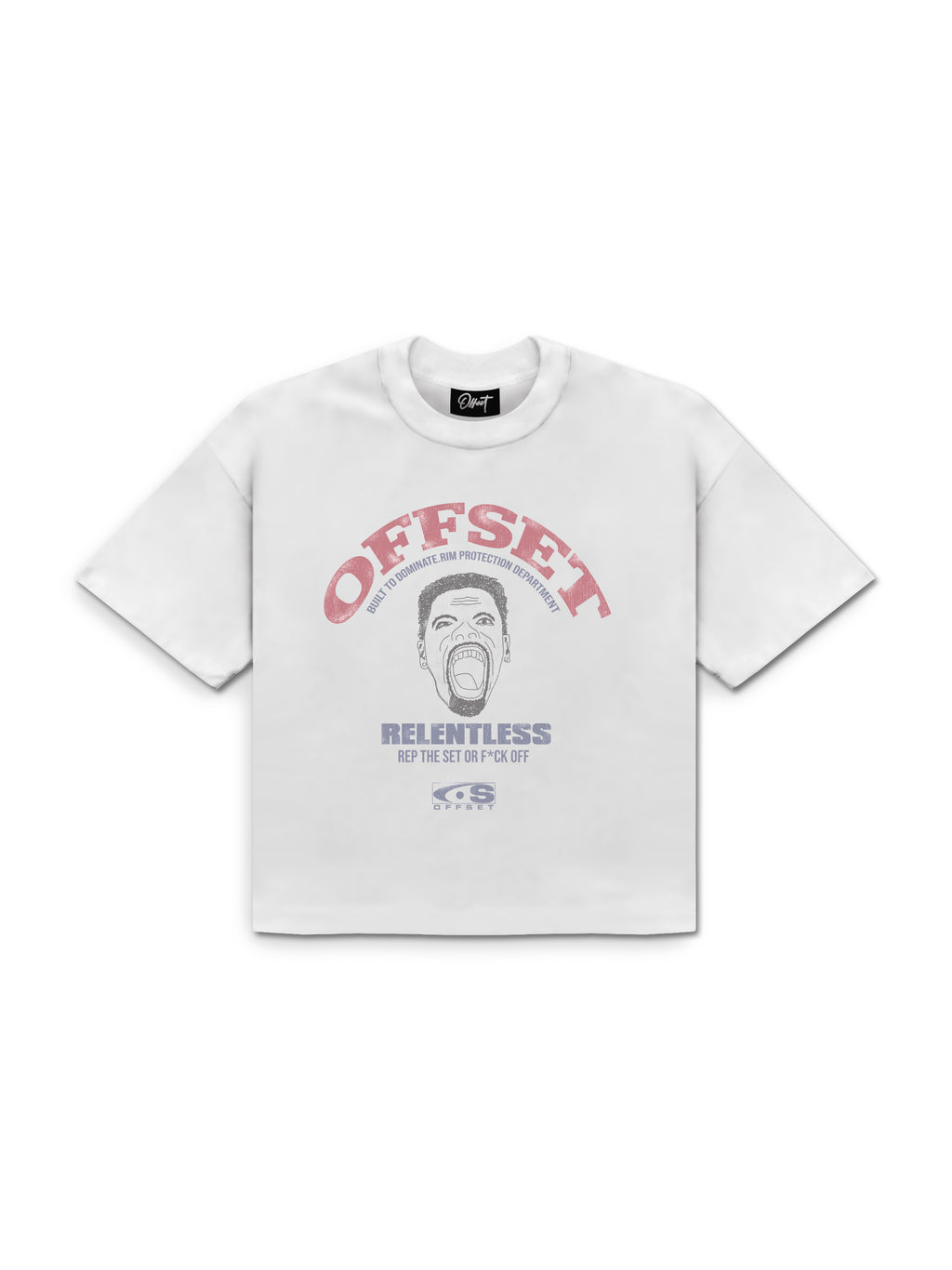 Relentless Raw Hem Cropped Tee (White)