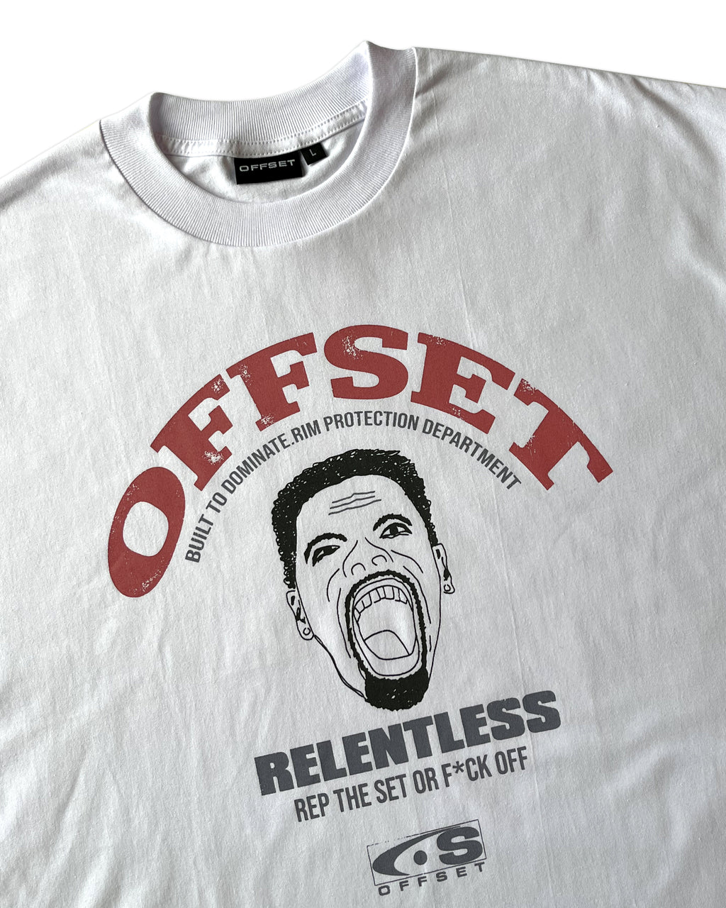 Relentless Raw Hem Cropped Tee (White)