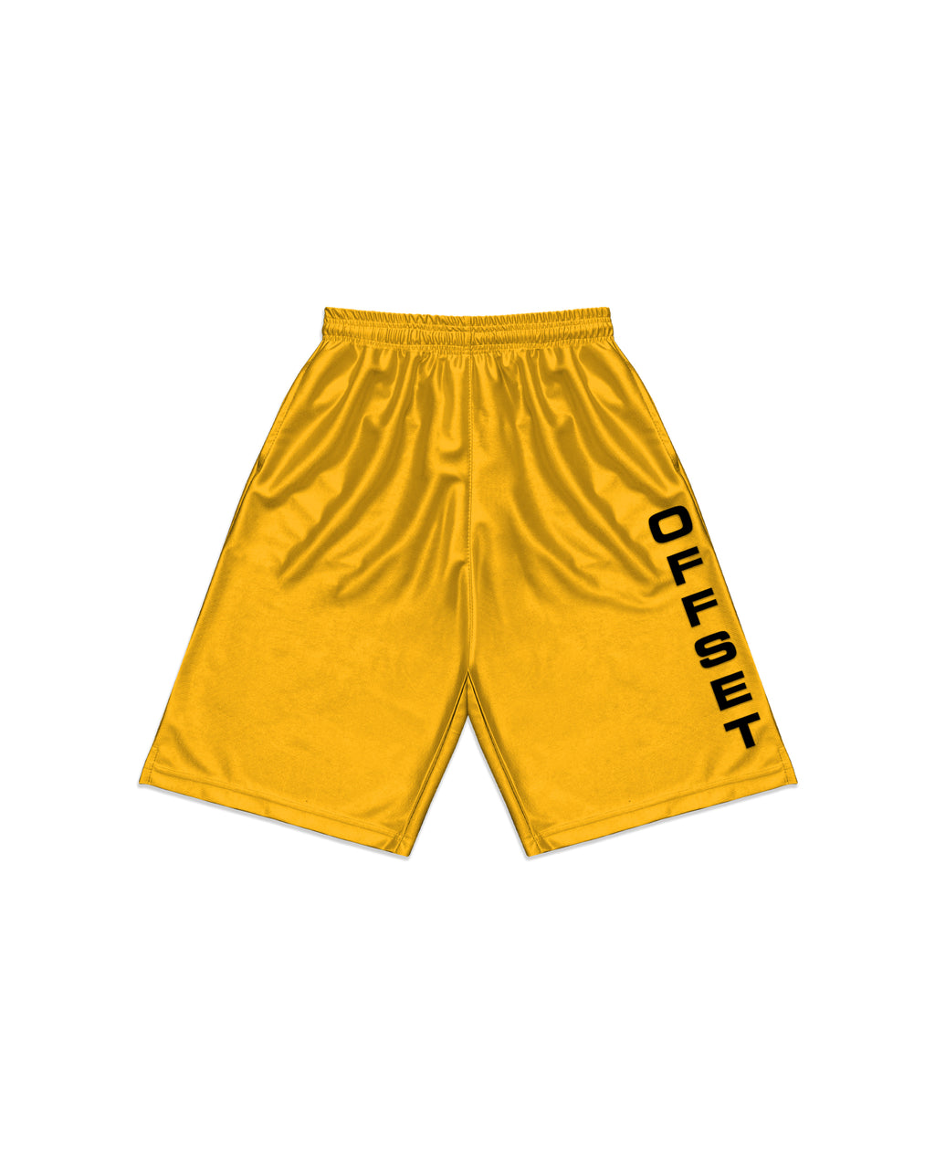 Retro Vertical Baggy Shorts (Yellow)