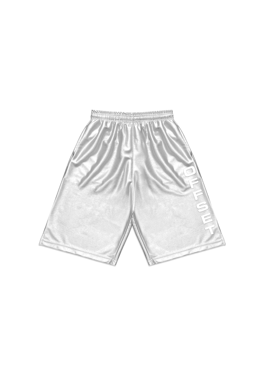 Retro Vertical Baggy Shorts (Silver)