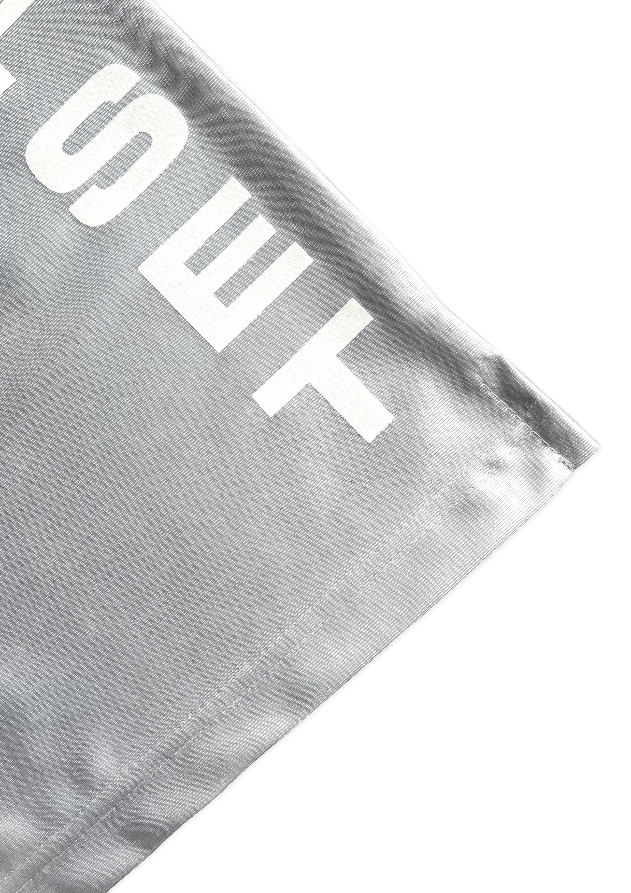 Retro Vertical Baggy Shorts (Silver)