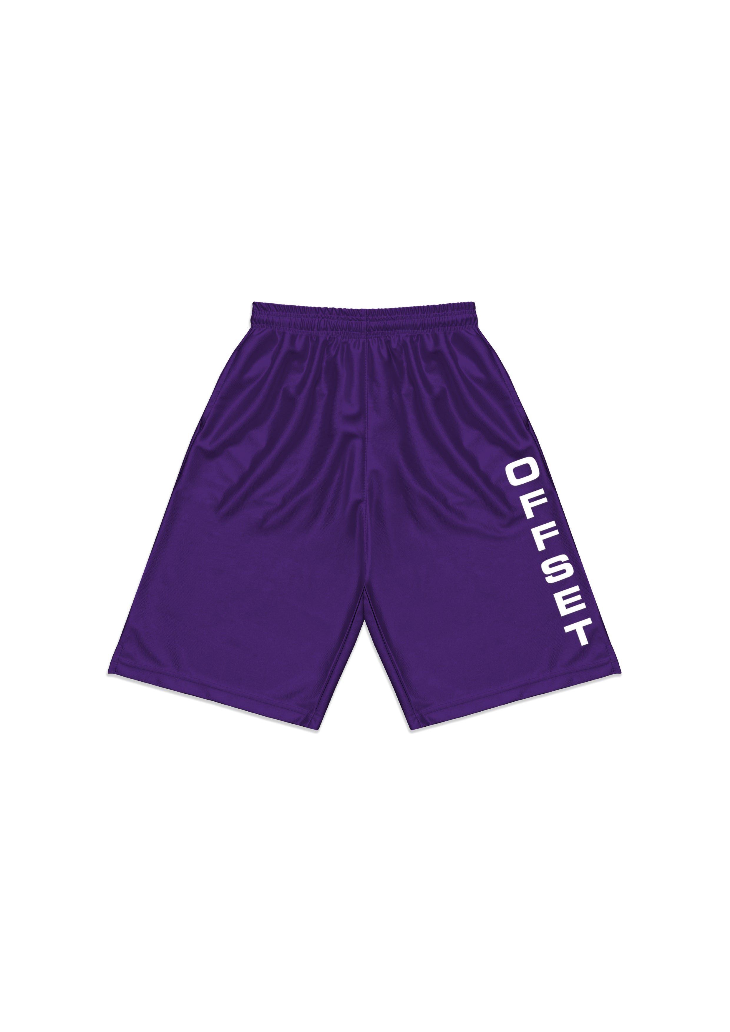 Retro Vertical Baggy Shorts (Violet)