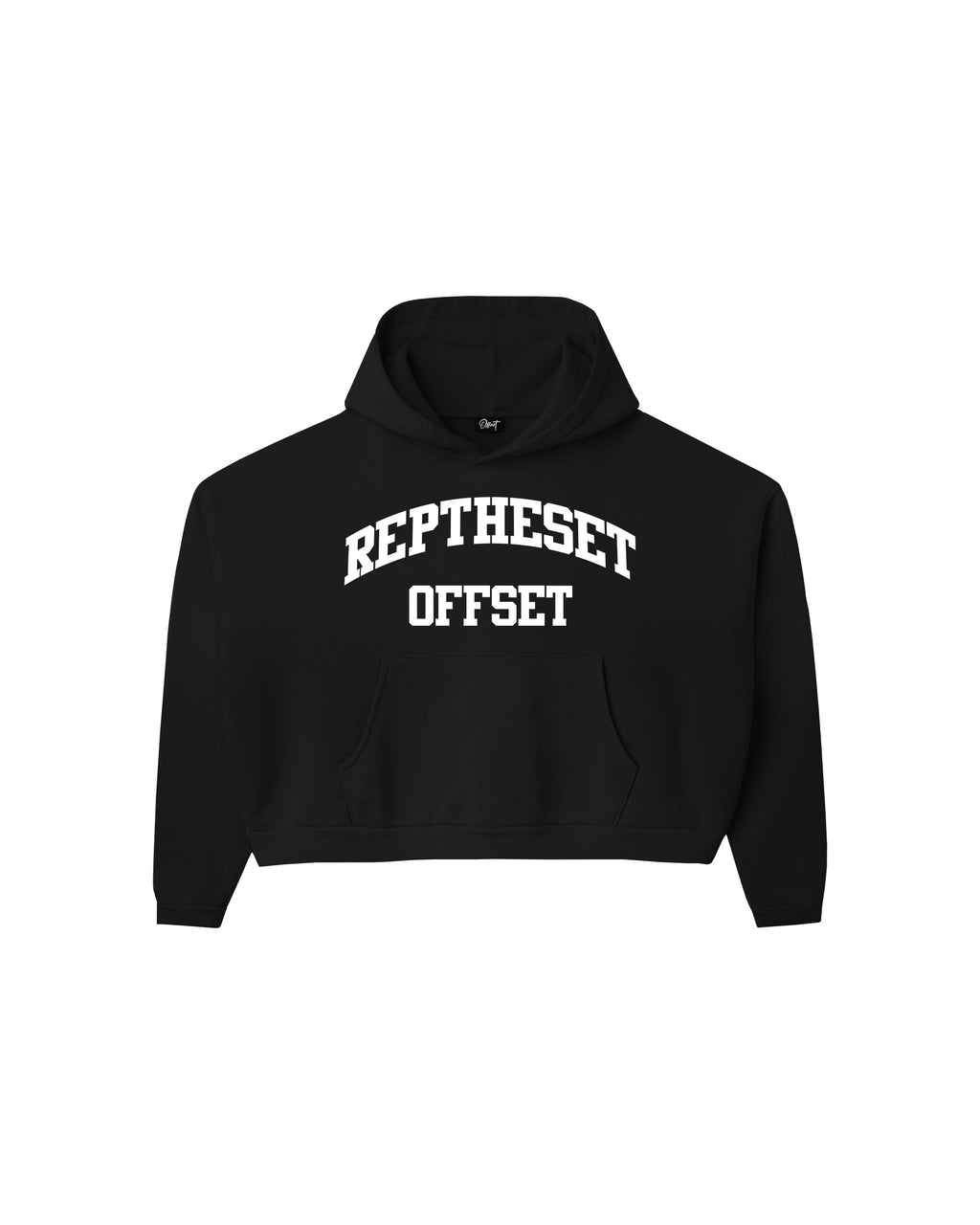 REP THE SET Cropped Hoodie (Black)