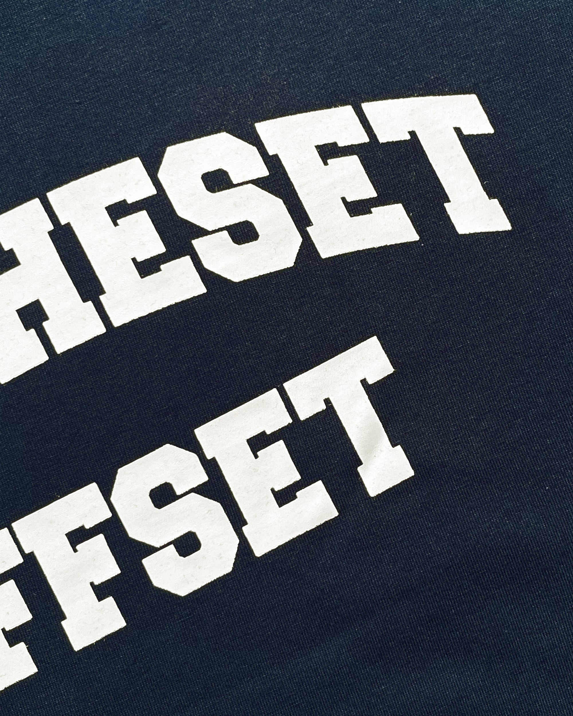 RTS Cotton Candy Ringer Cropped Tee (Navy Blue)