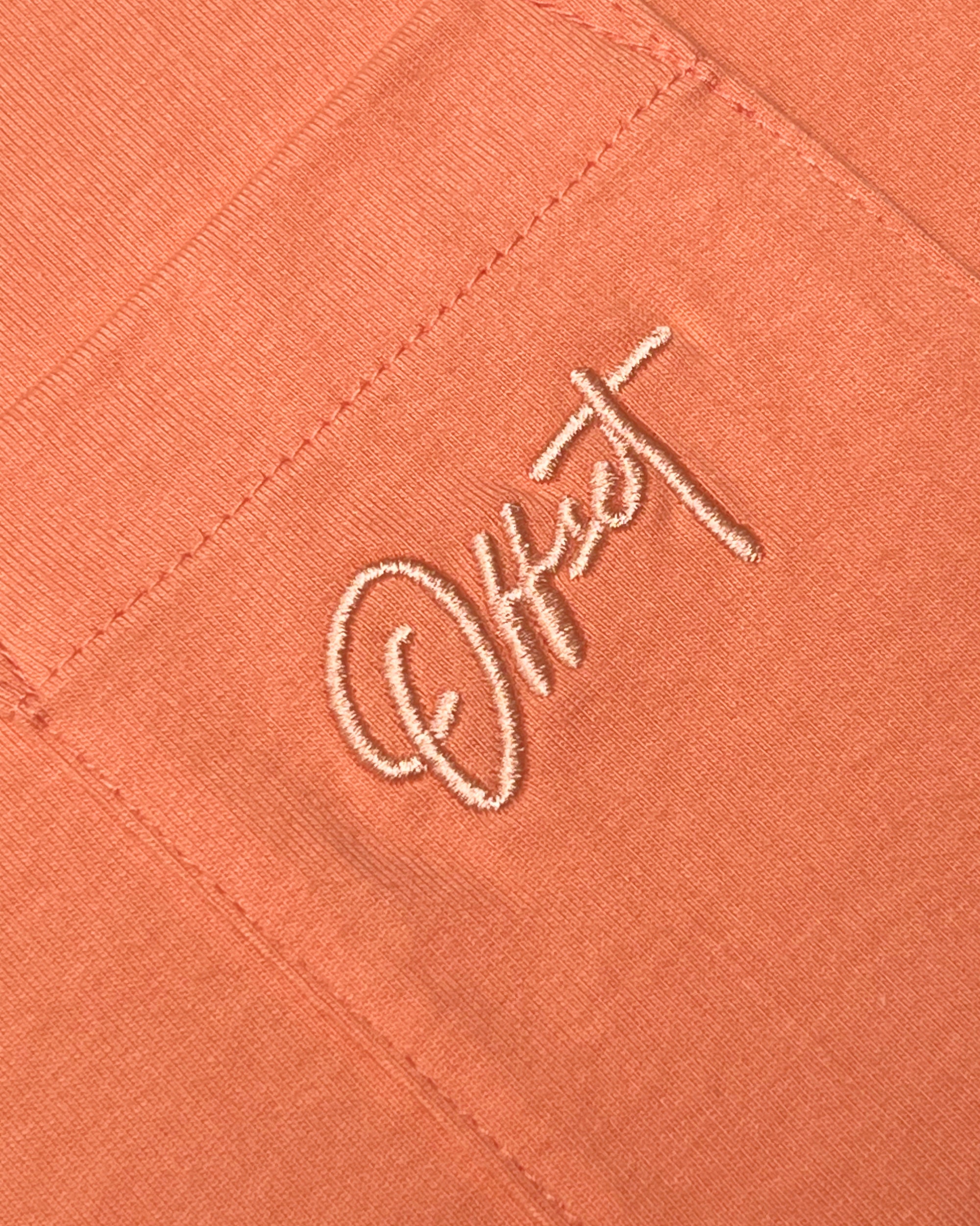 Basic Cropped Pocket Tee S/S (Salmon)