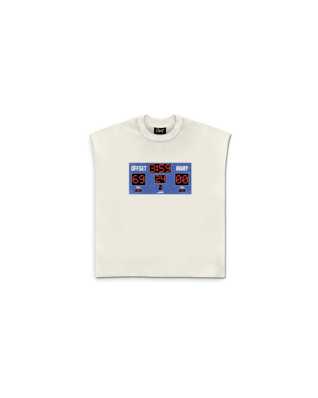 Scoreboard Cut Sleeve Top (Off White)