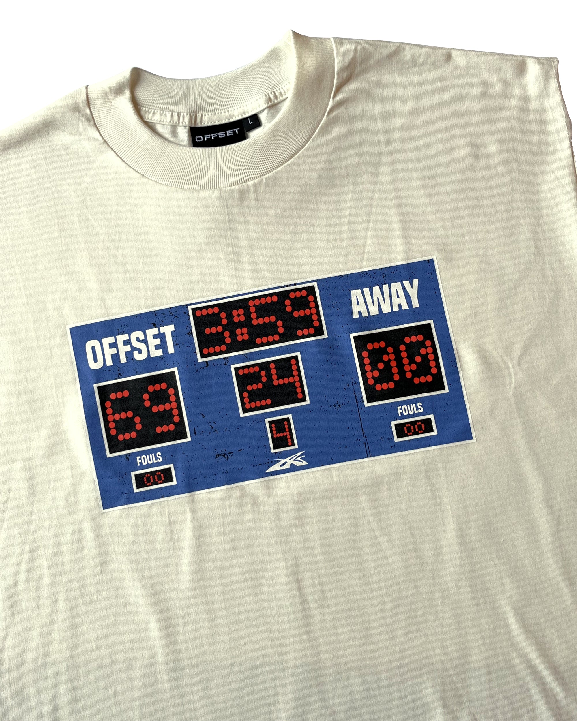 Scoreboard Cut Sleeve Top (Off White)