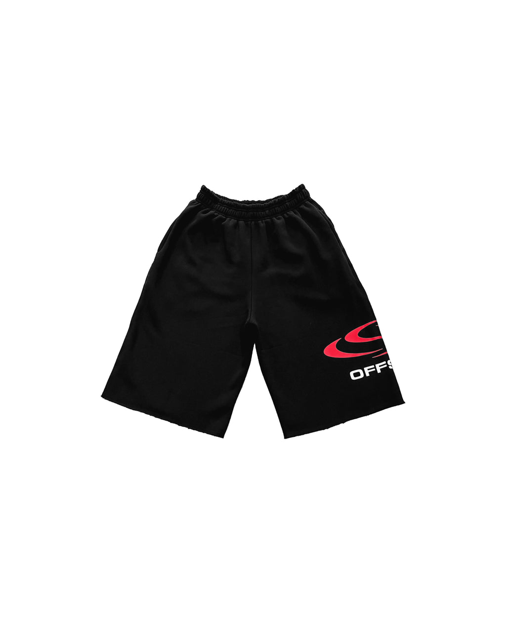 OS Monogram Long Baggy Sweat Shorts (Black)