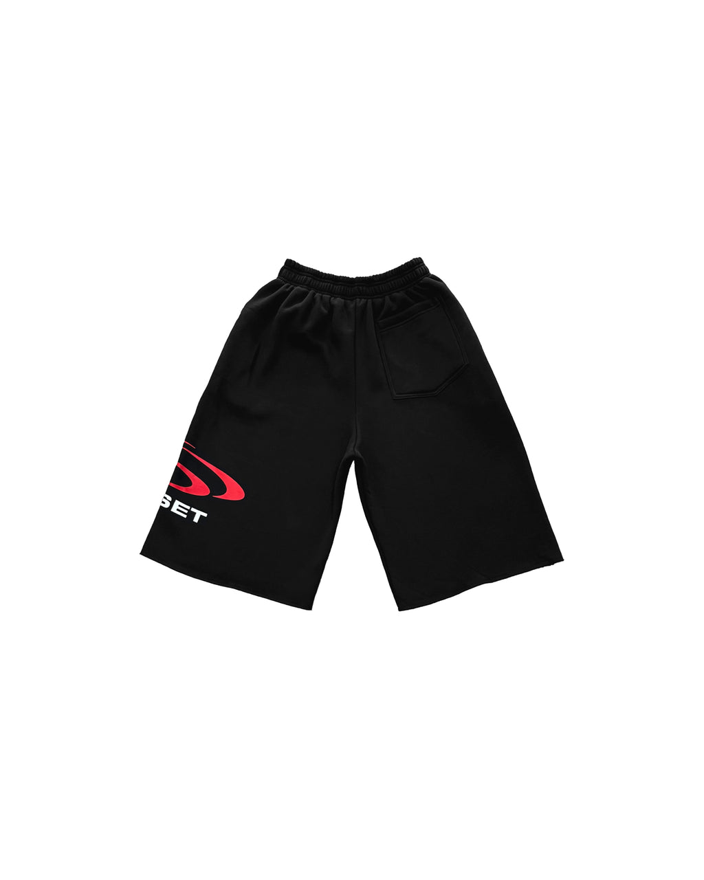 OS Monogram Long Baggy Sweat Shorts (Black)