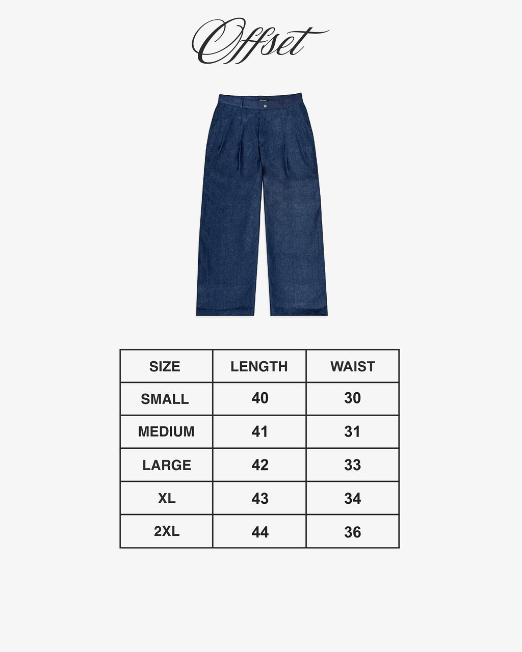 Pleated Trouser (Denim)