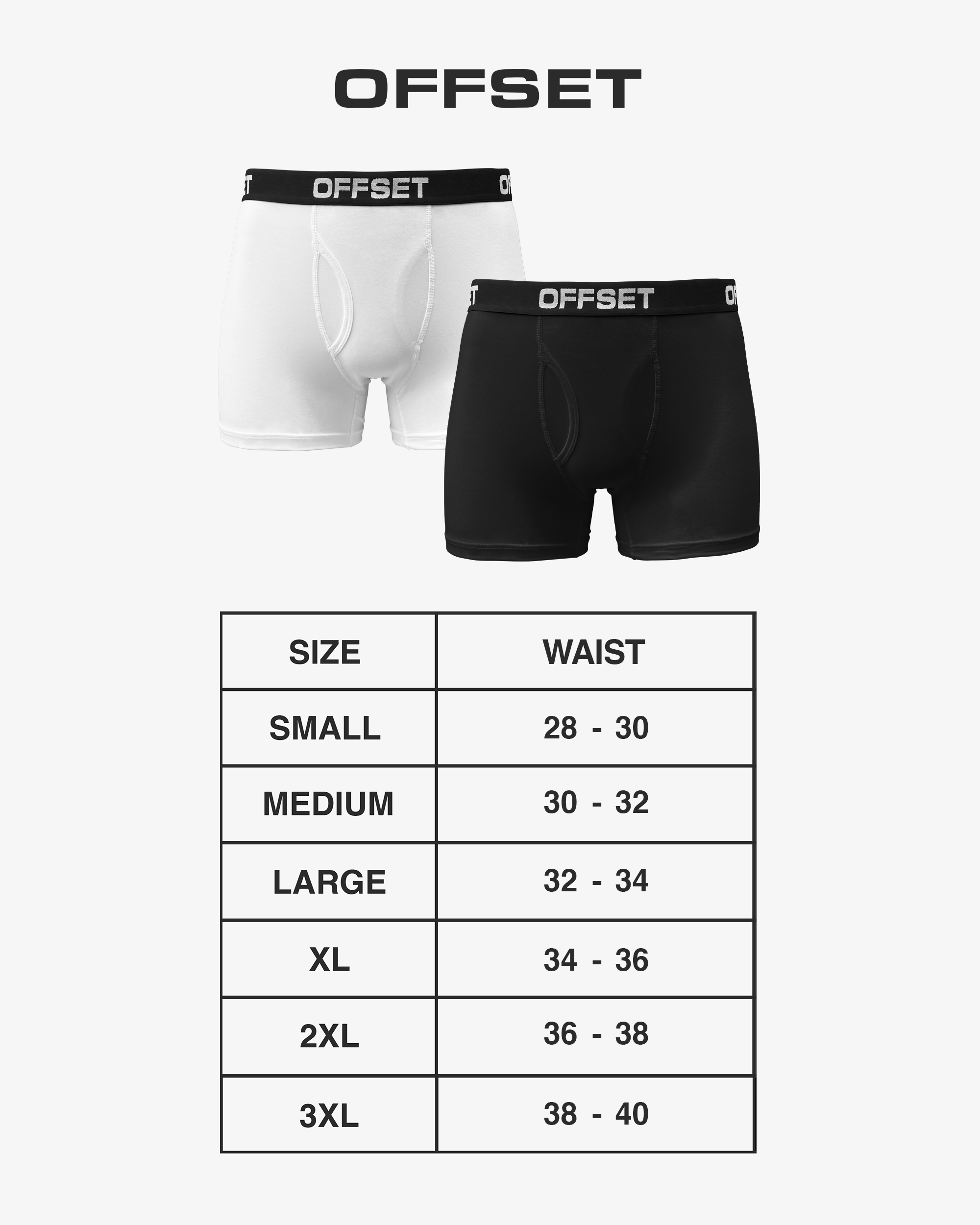 2 Pack Premium Boxer Briefs (Black/White)