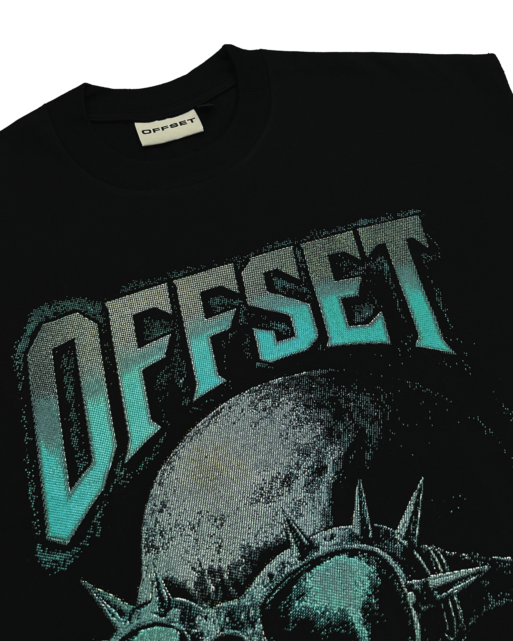 Skull Cut Sleeve Tee (Black)