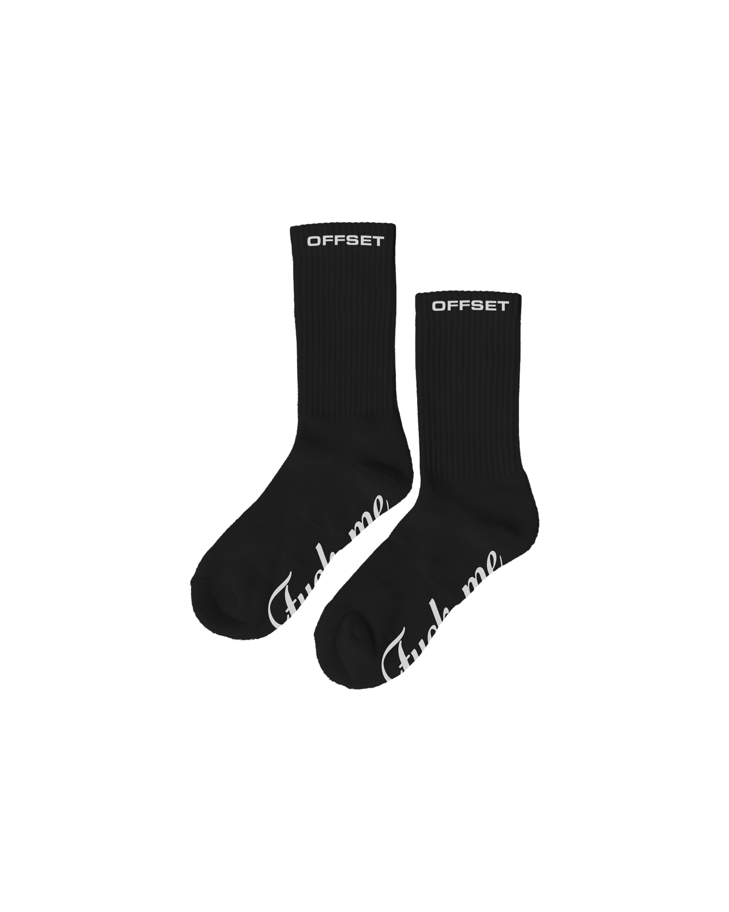 F Me Crew Socks (Black)