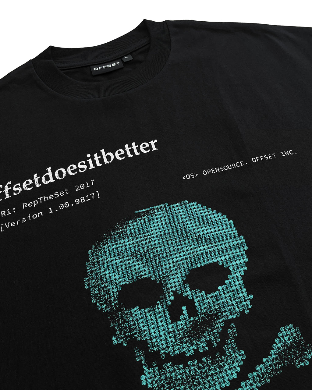 Source Code Raw Hem Cropped Tee (Black)