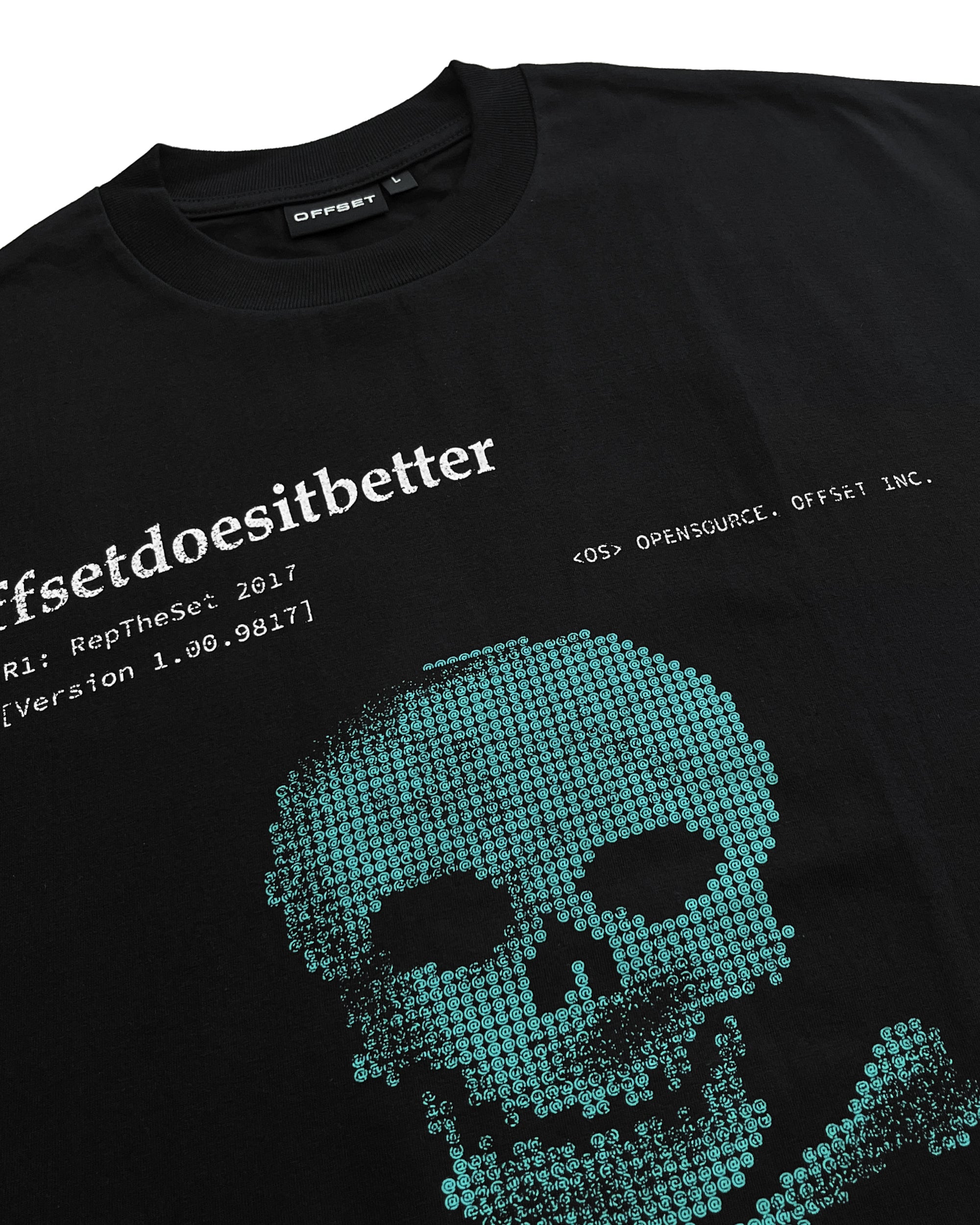 Source Code Raw Hem Cropped Tee (Black)