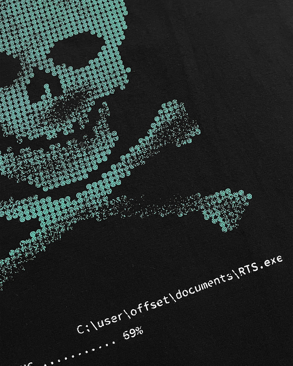 Source Code Raw Hem Cropped Tee (Black)