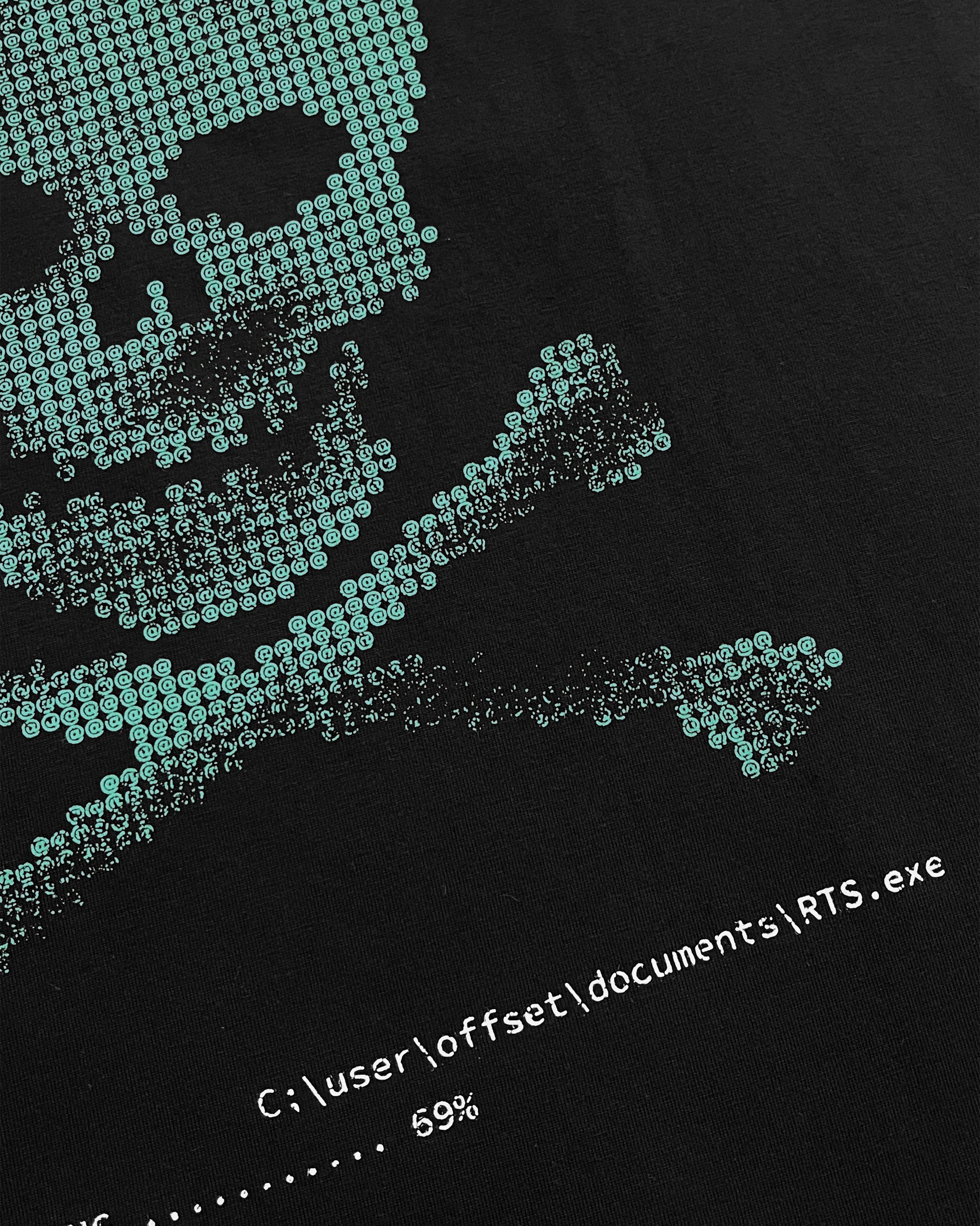 Source Code Raw Hem Cropped Tee (Black)