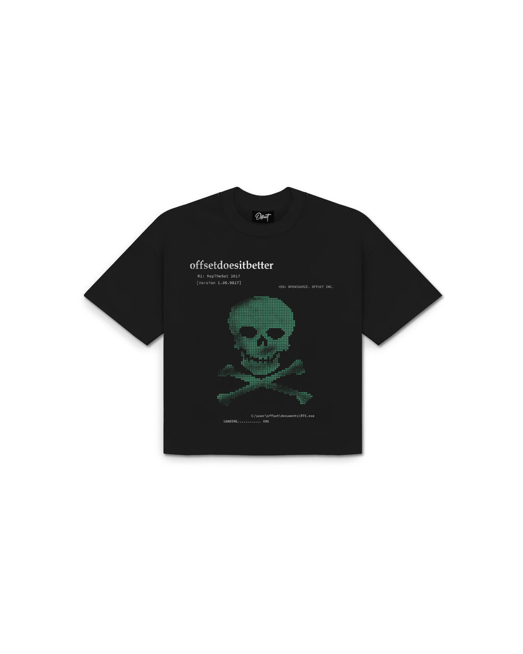 Source Code Raw Hem Cropped Tee (Black)