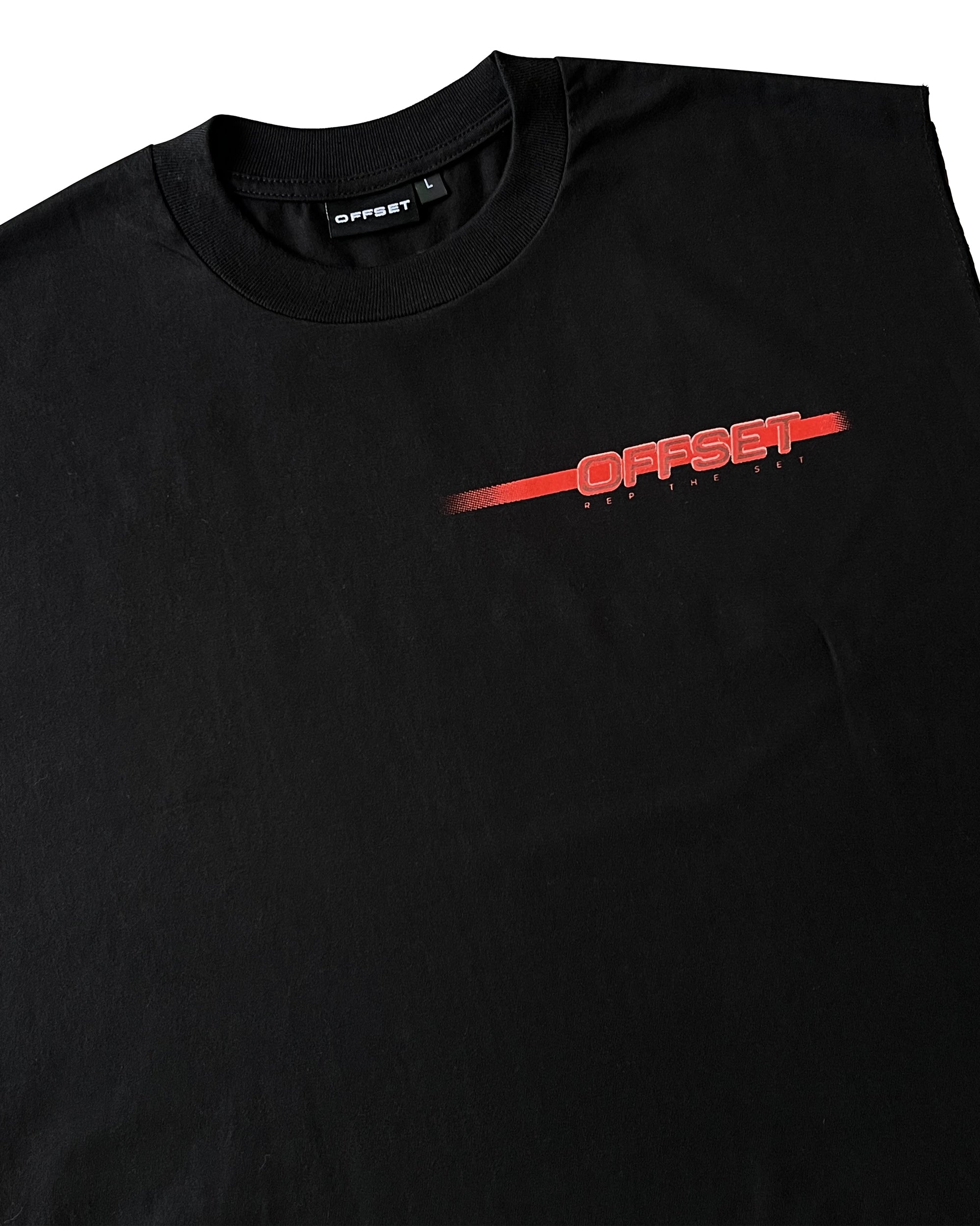Motion Cut Sleeve Top (Black)