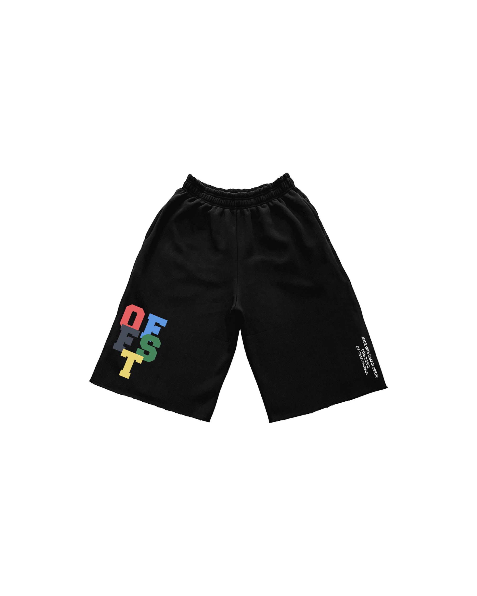 Spell Out Sweat Shorts (Black)