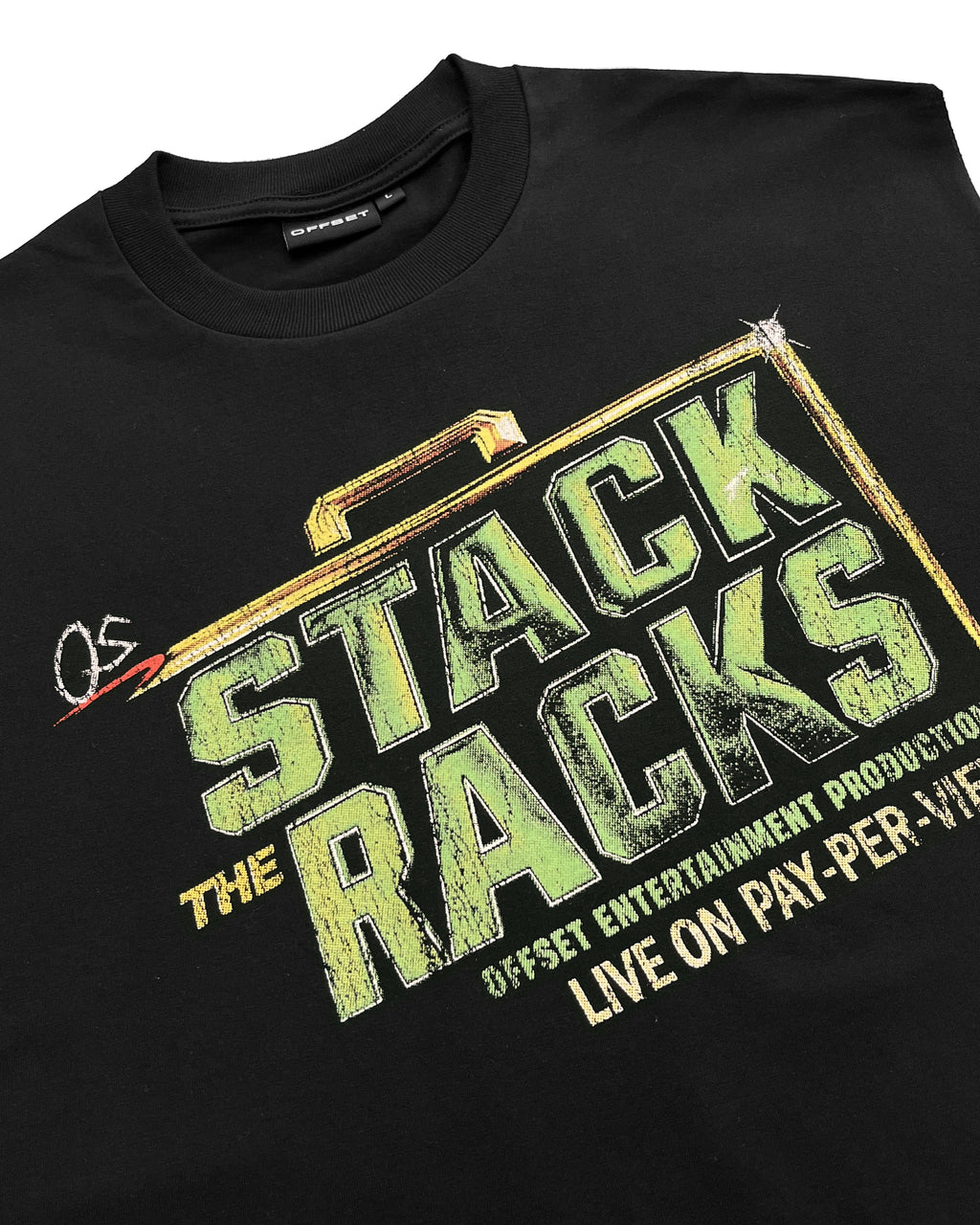 Stack The Racks Cut Sleeve Top (Black)