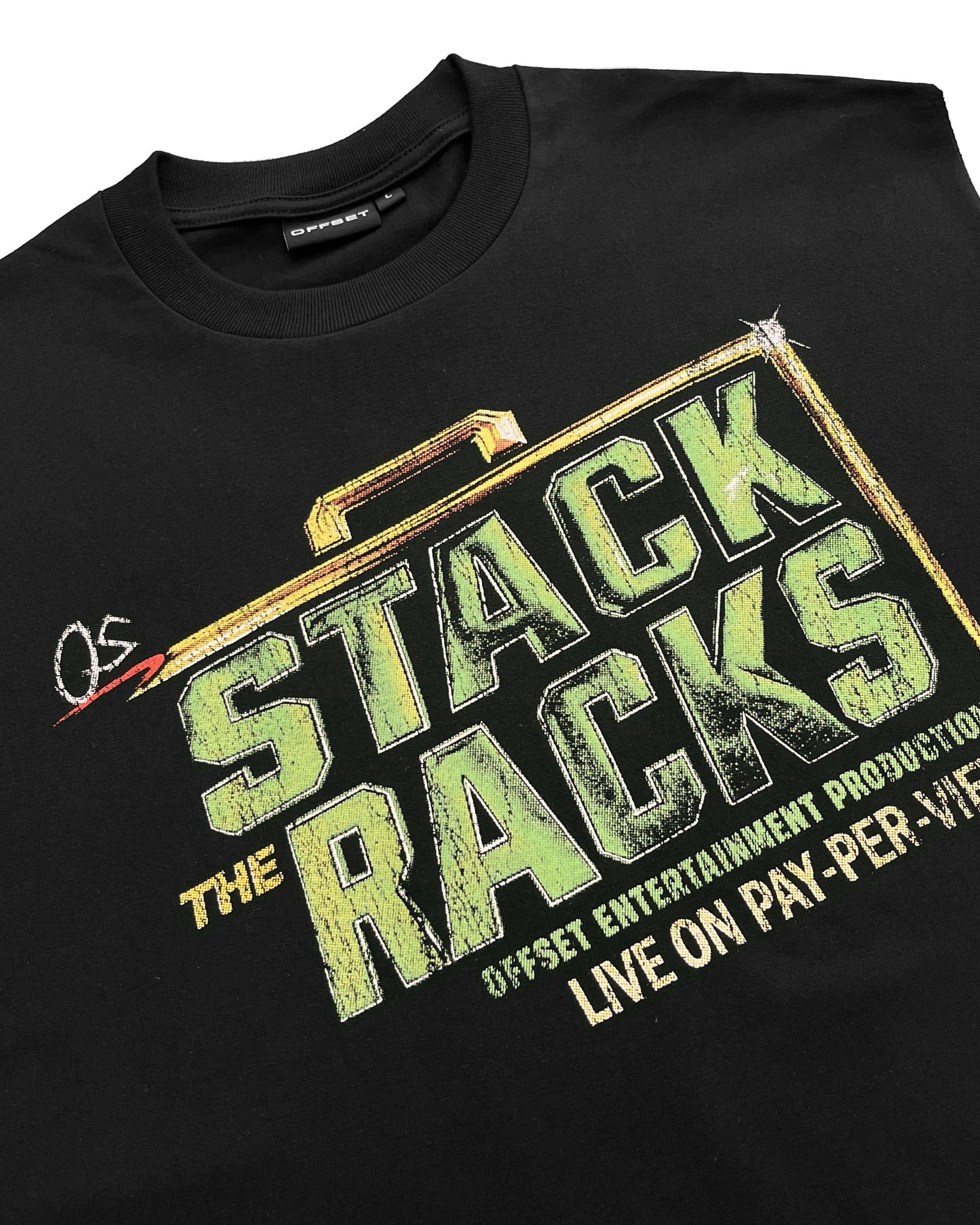 Stack The Racks Cut Sleeve Top (Black)