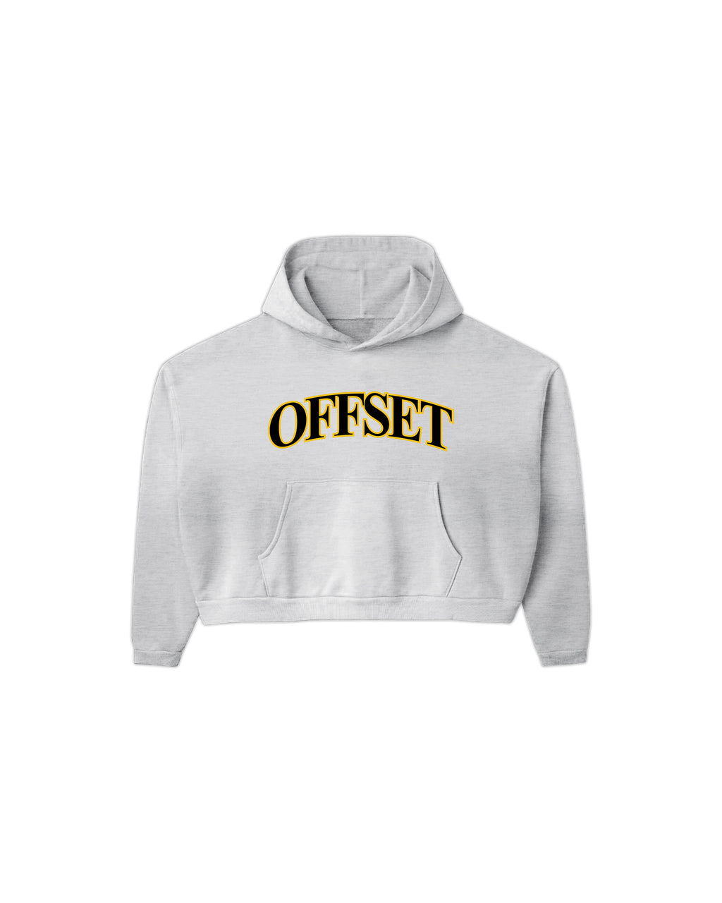 State Cropped Hoodie (Heather Grey)