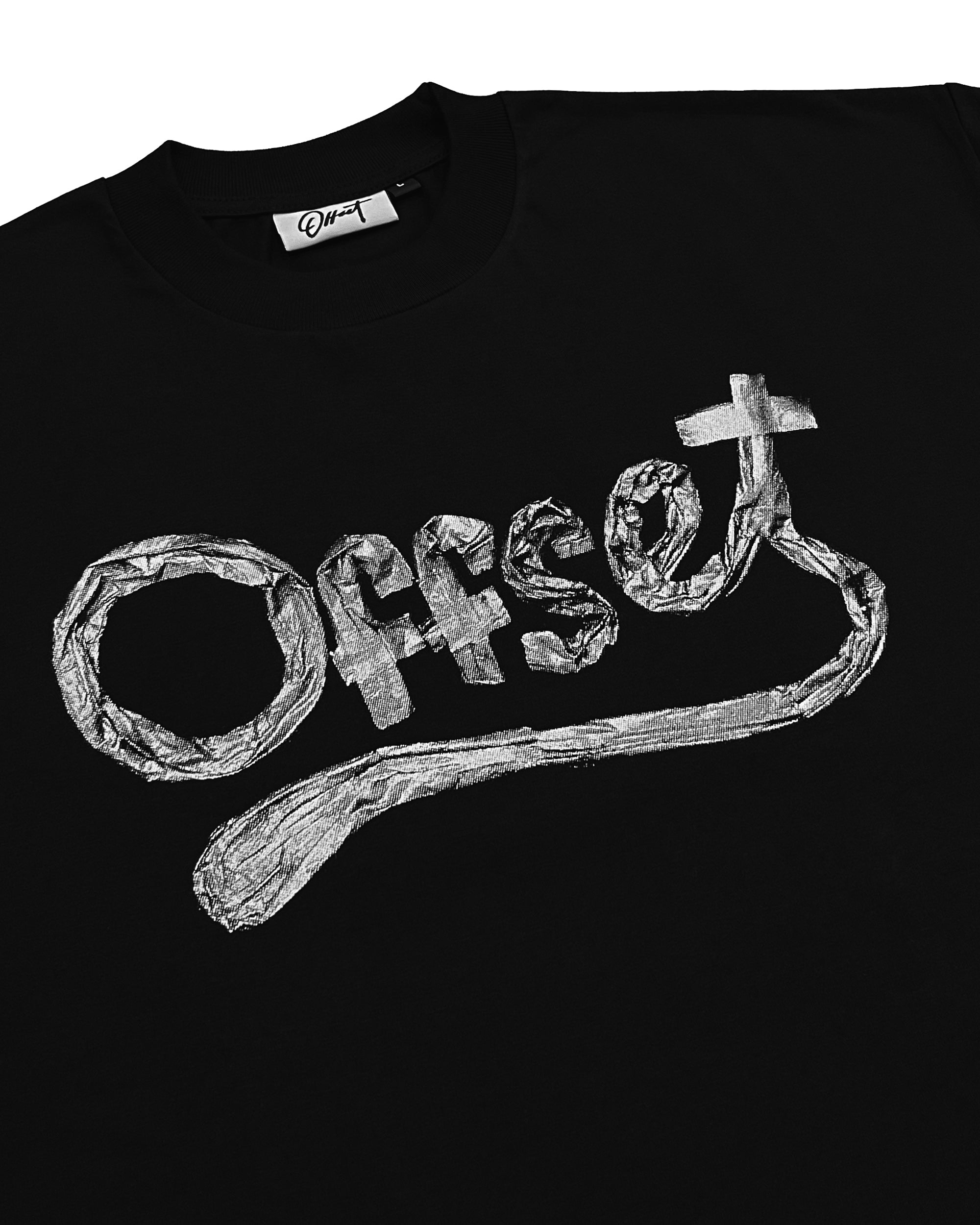 Foil Cropped Tee (Black)