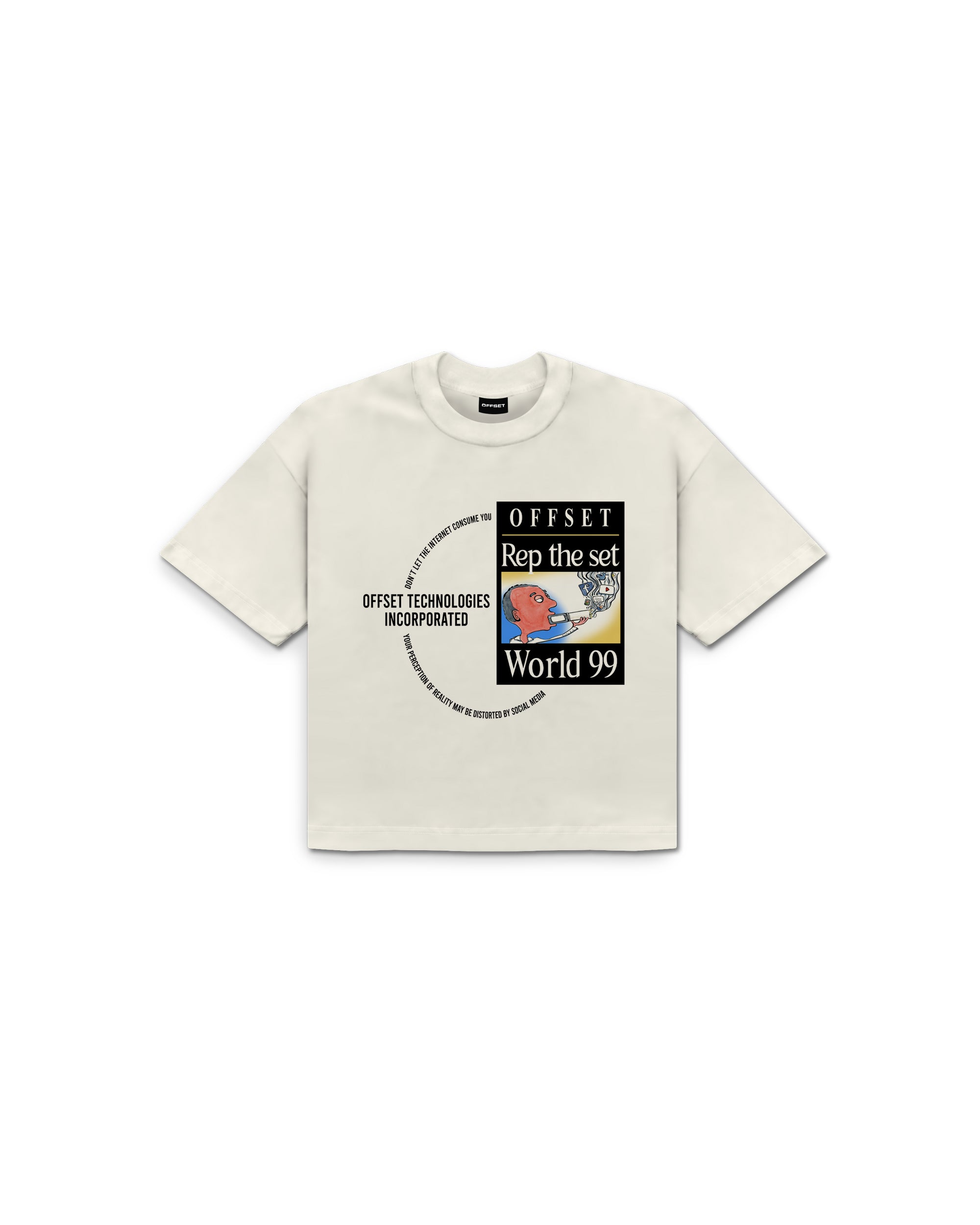 Technologies Cropped Tee (Off White)