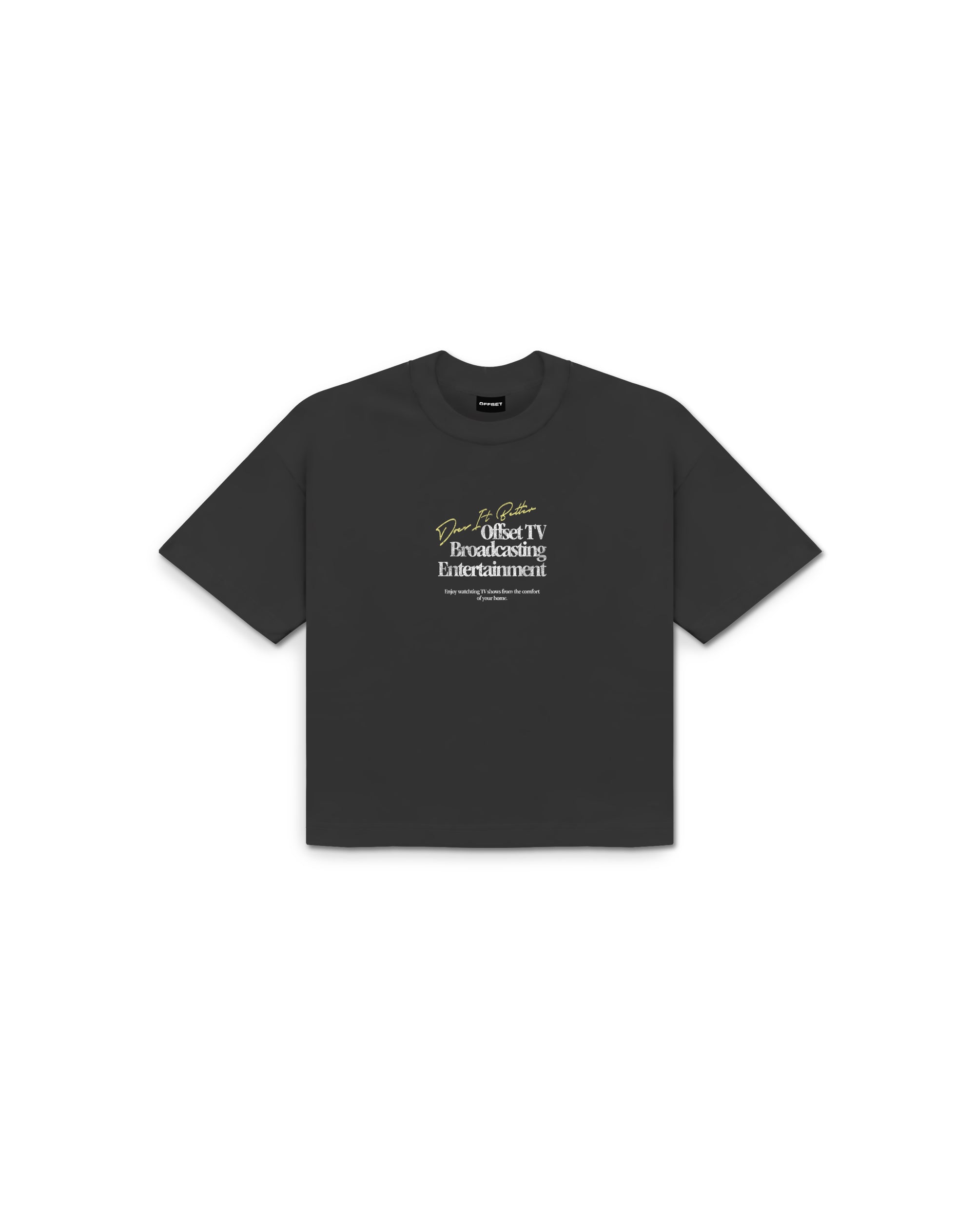 Television Cropped Tee (Charcoal)