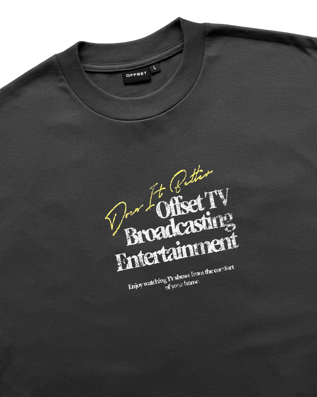 Television Cropped Tee (Charcoal)