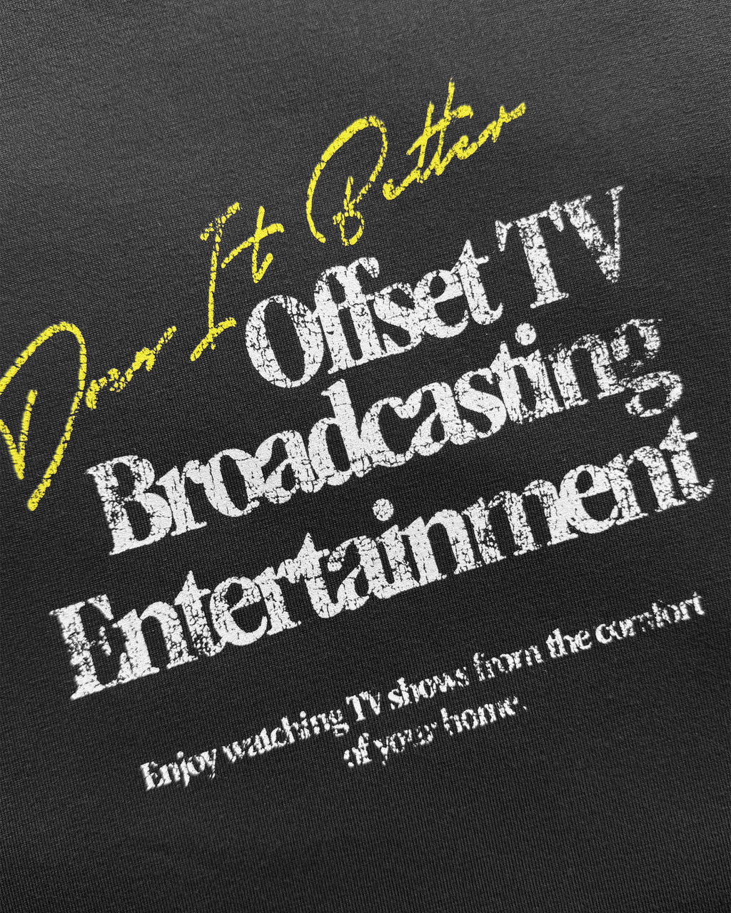 Television Cropped Tee (Charcoal)