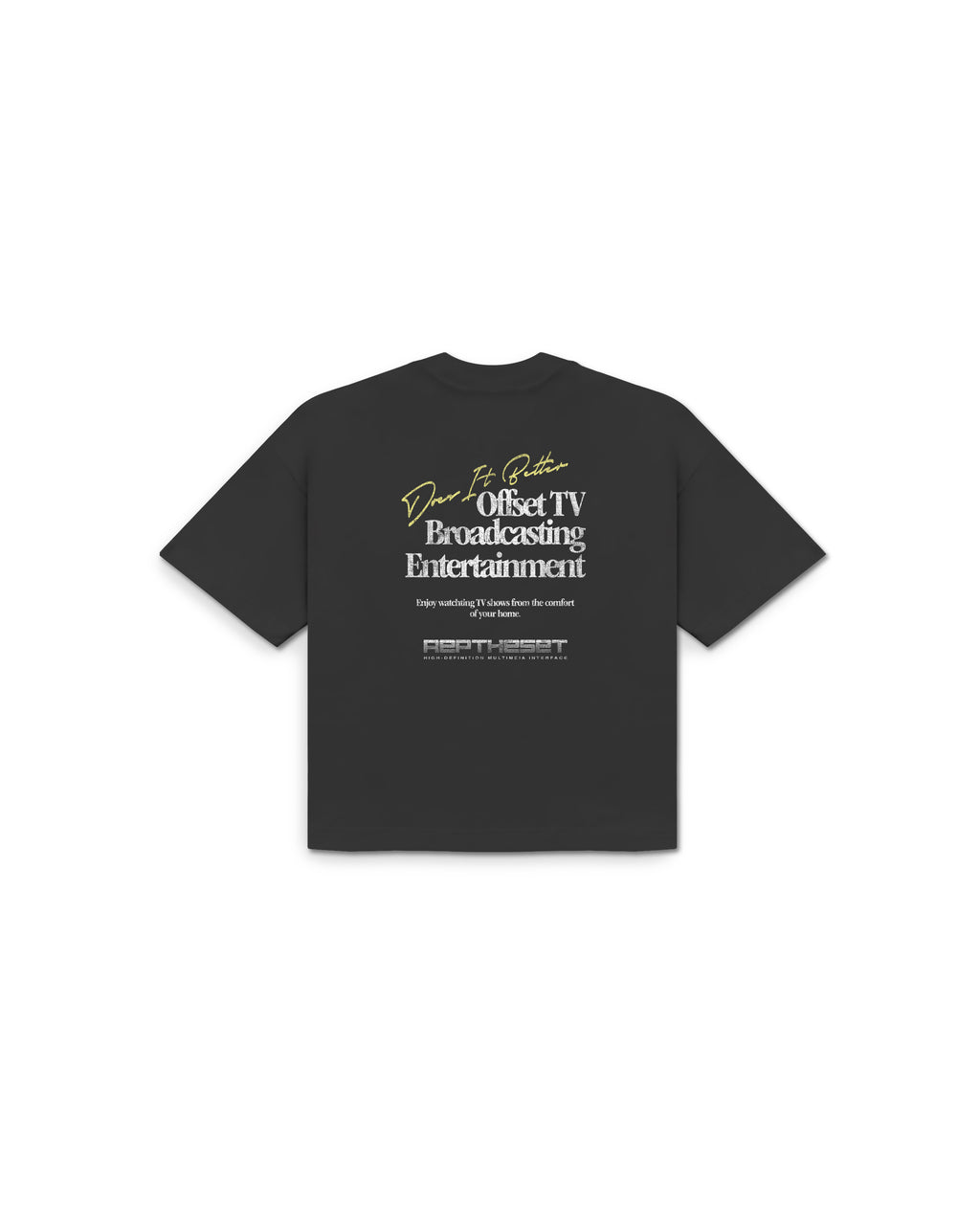Television Cropped Tee (Charcoal)