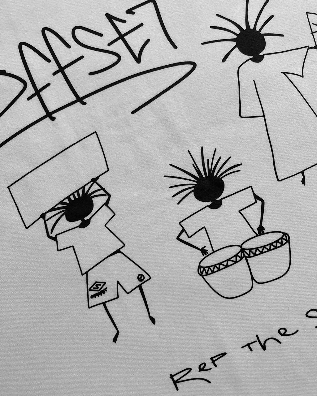 Doodle Cropped Tee (White)