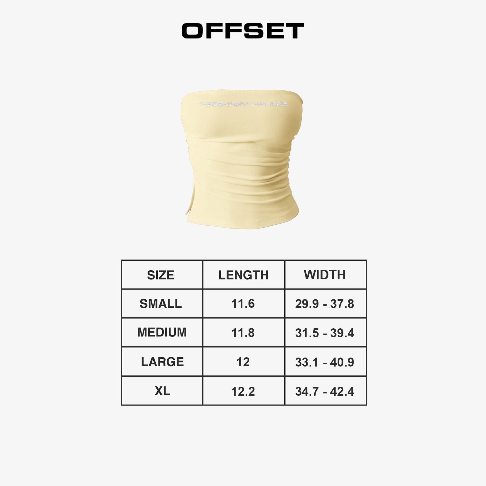 Don't Stare Pleated Tube Top (Lemon Yellow)