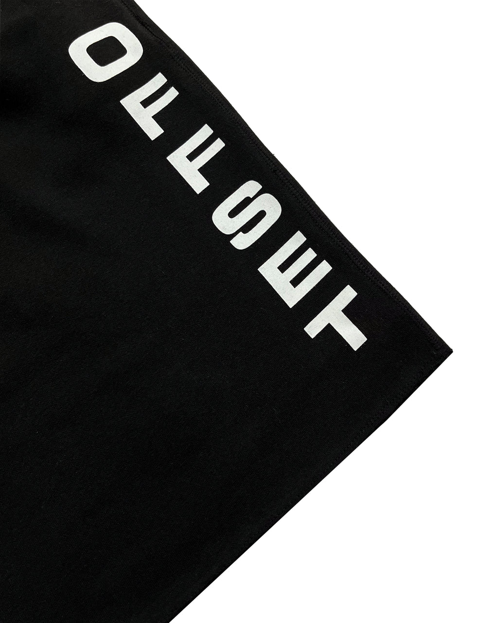 Vertical Long Baggy Sweat Shorts (Black)