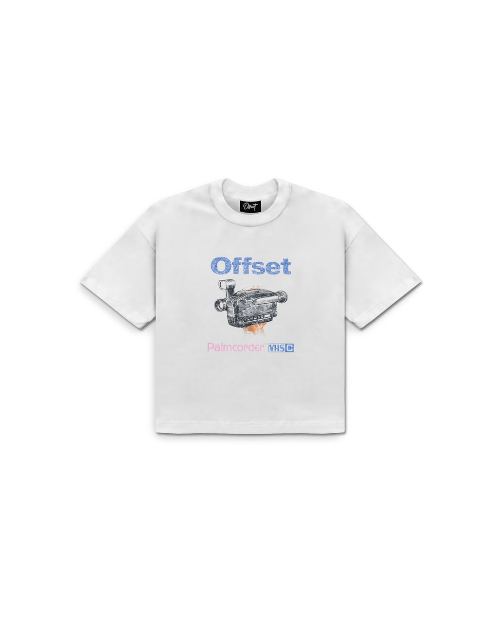 Palmcorder Cropped Tee (White)