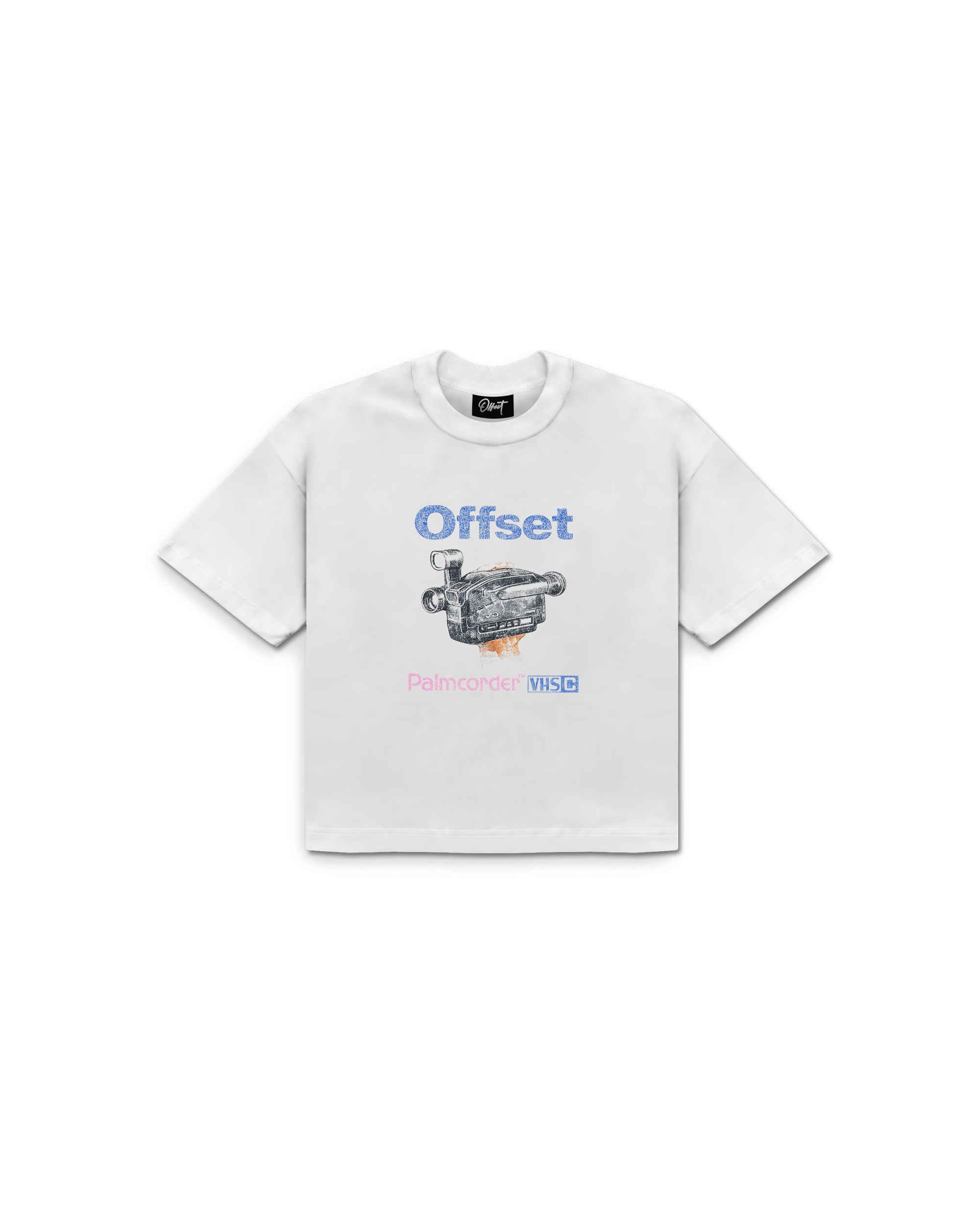Palmcorder Cropped Tee (White)