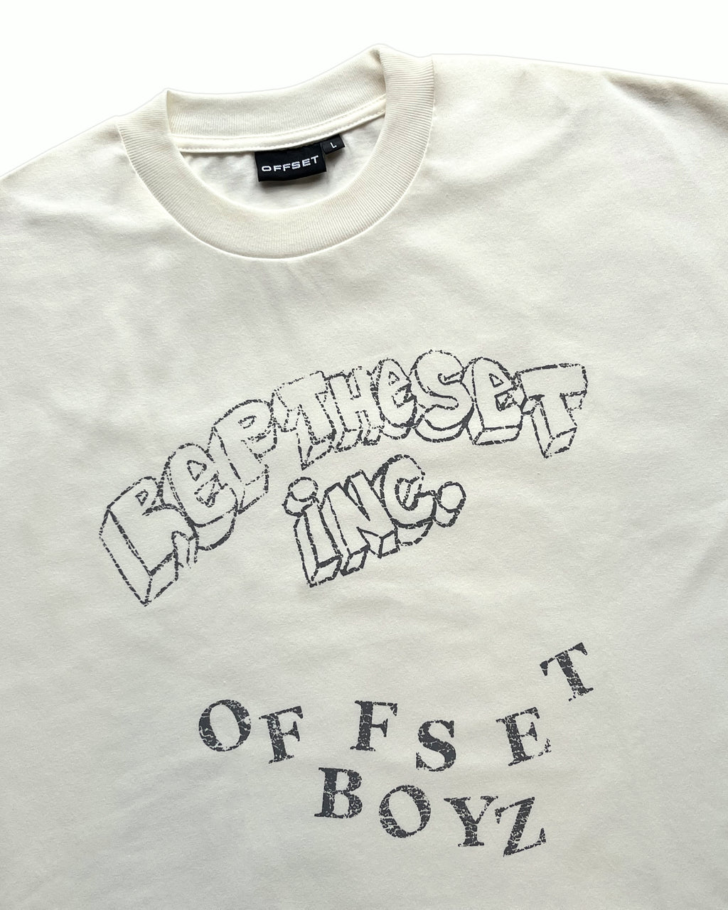 Stencils Cropped Tee (Off White)
